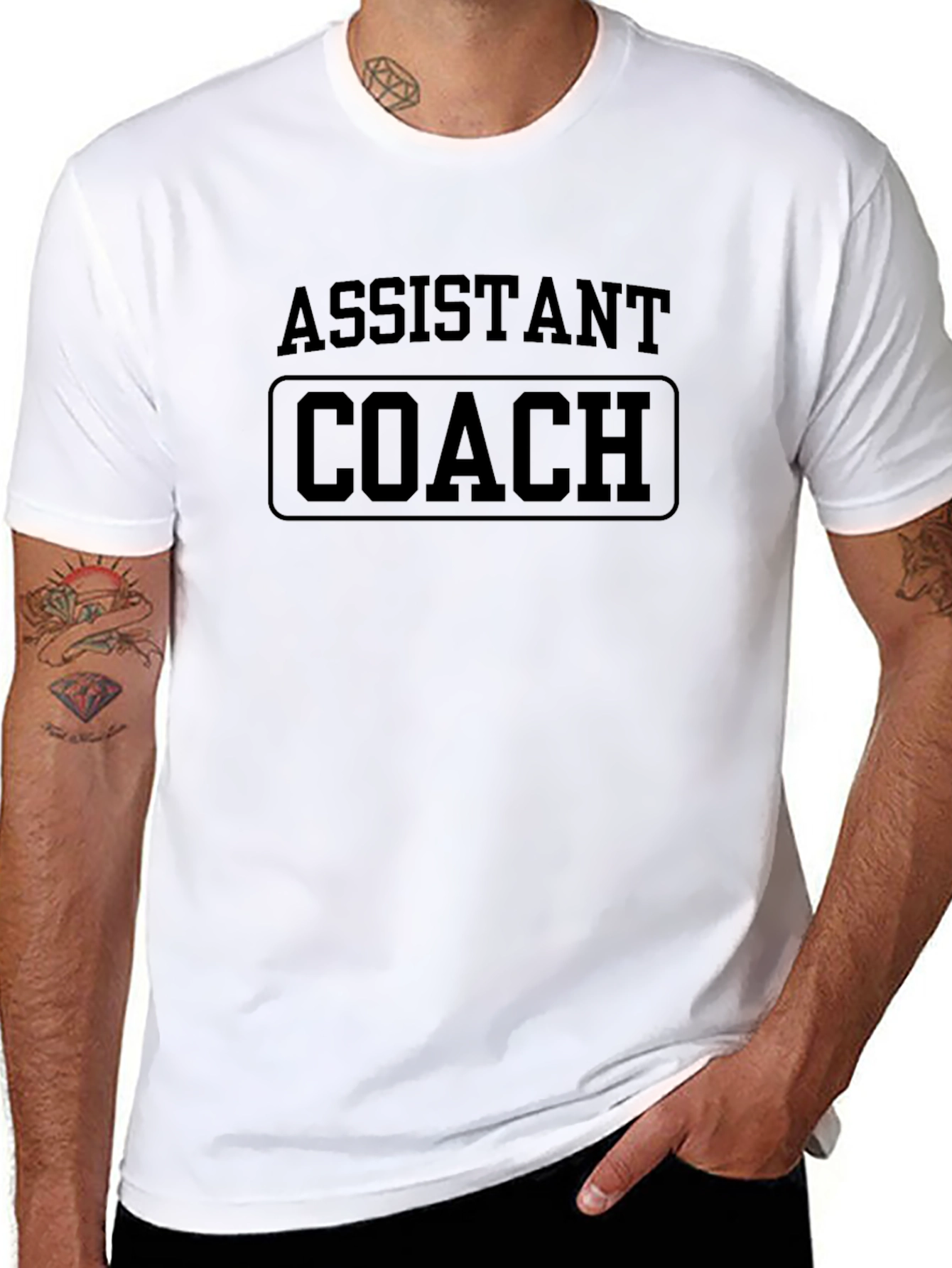 Assistant Coach Black Graphic T-Shirt