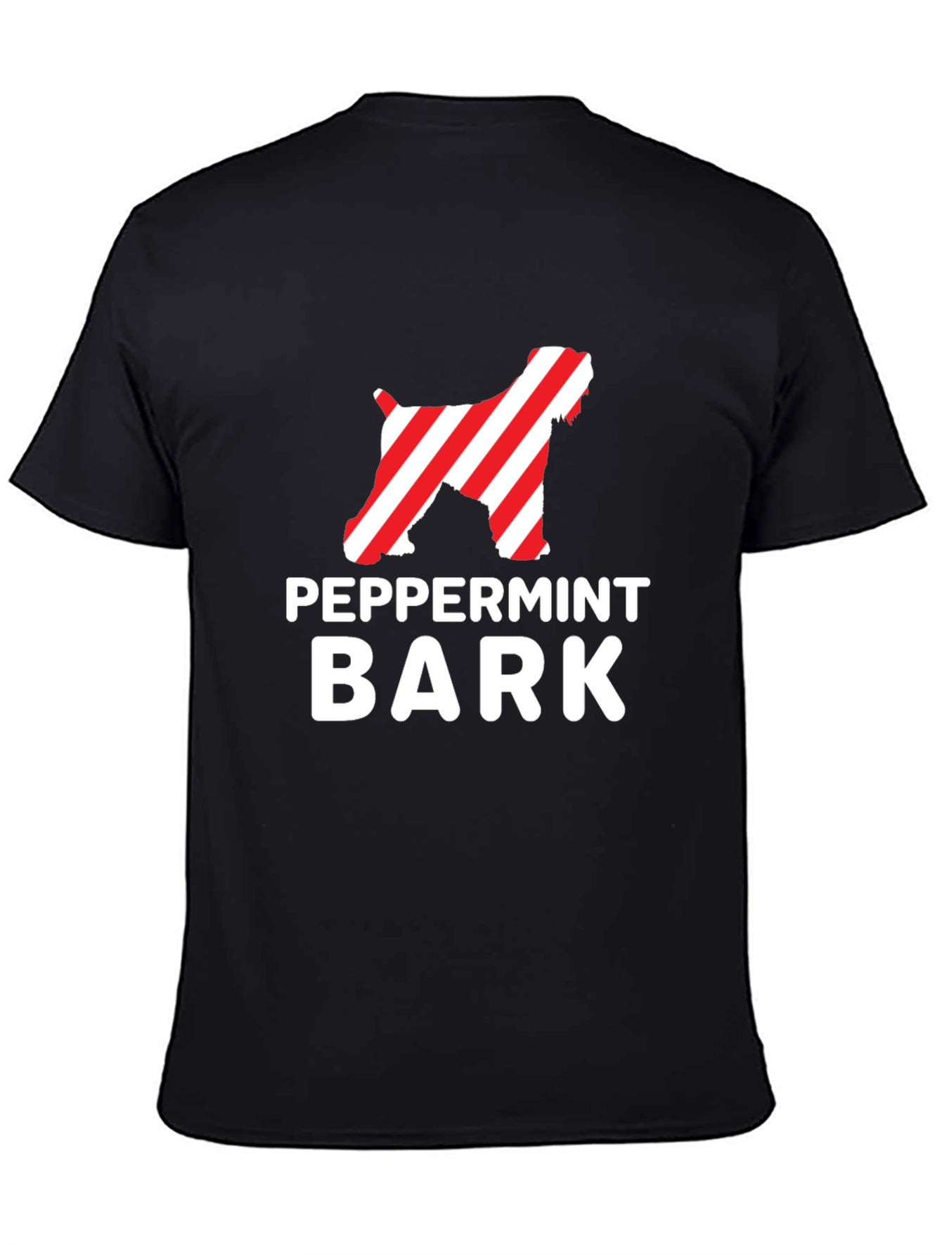 Peppermint Bark Dog T-Shirt - Festive Holiday Apparel