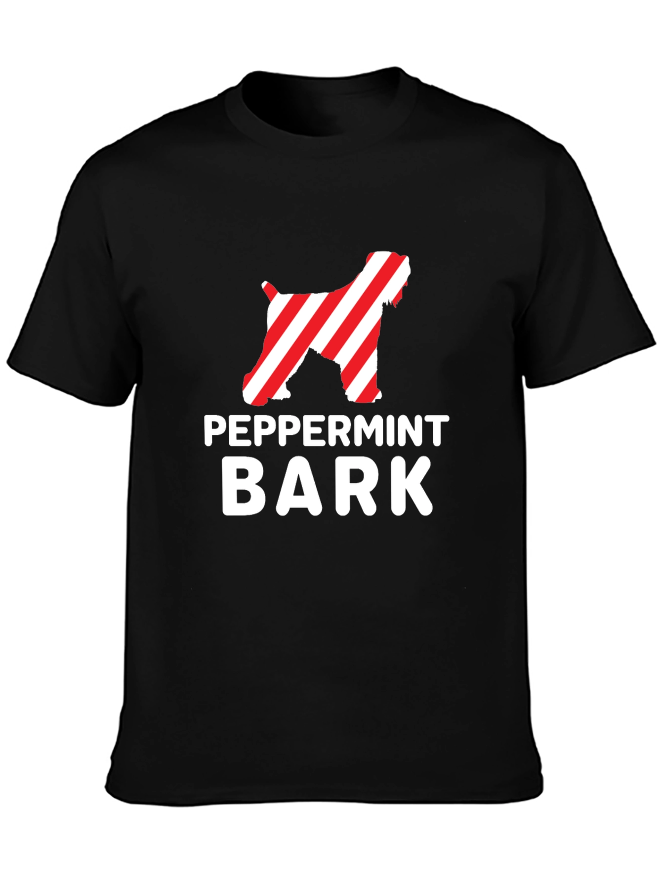 Peppermint Bark Dog T-Shirt - Festive Holiday Apparel