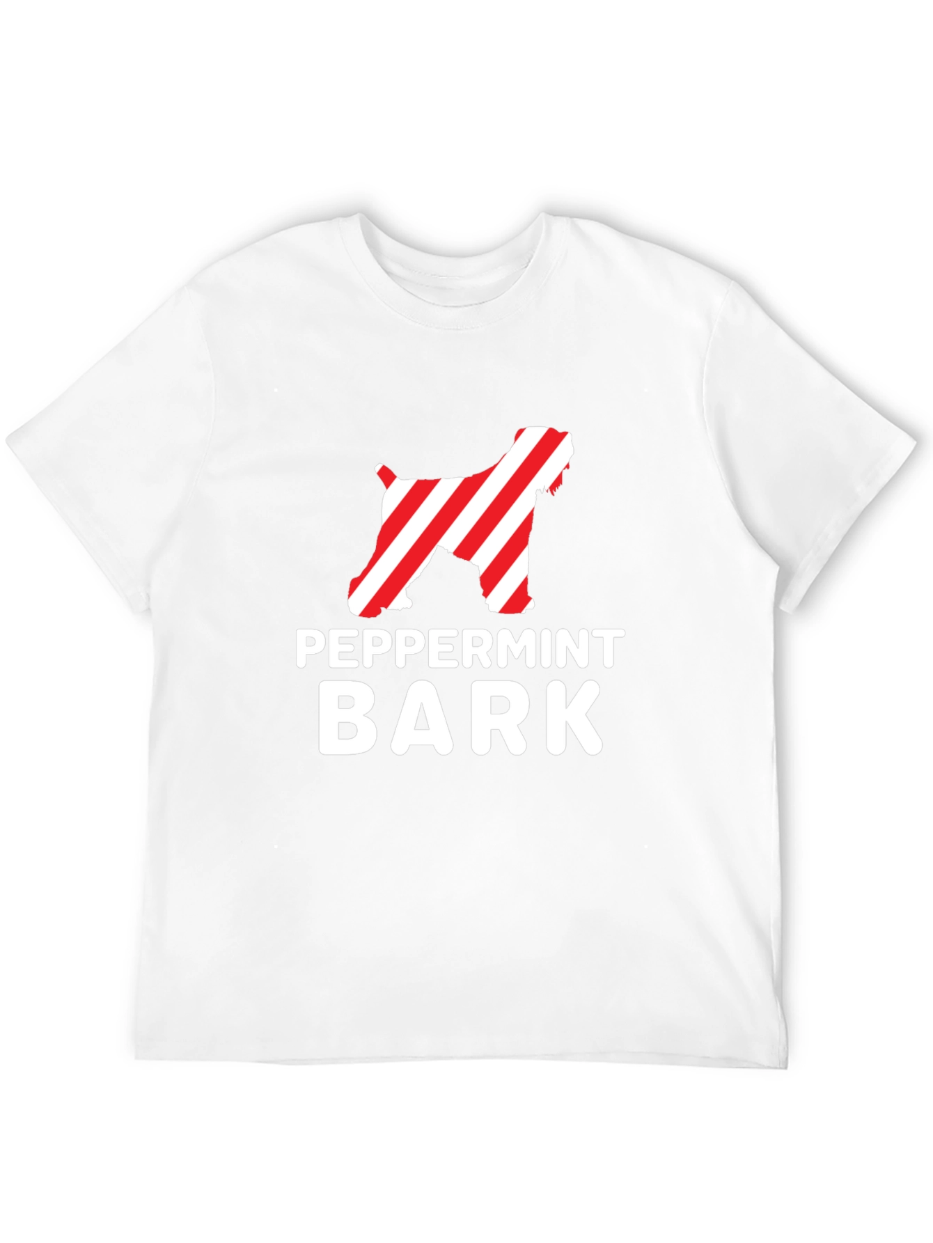 Peppermint Bark Dog T-Shirt - Festive Holiday Apparel
