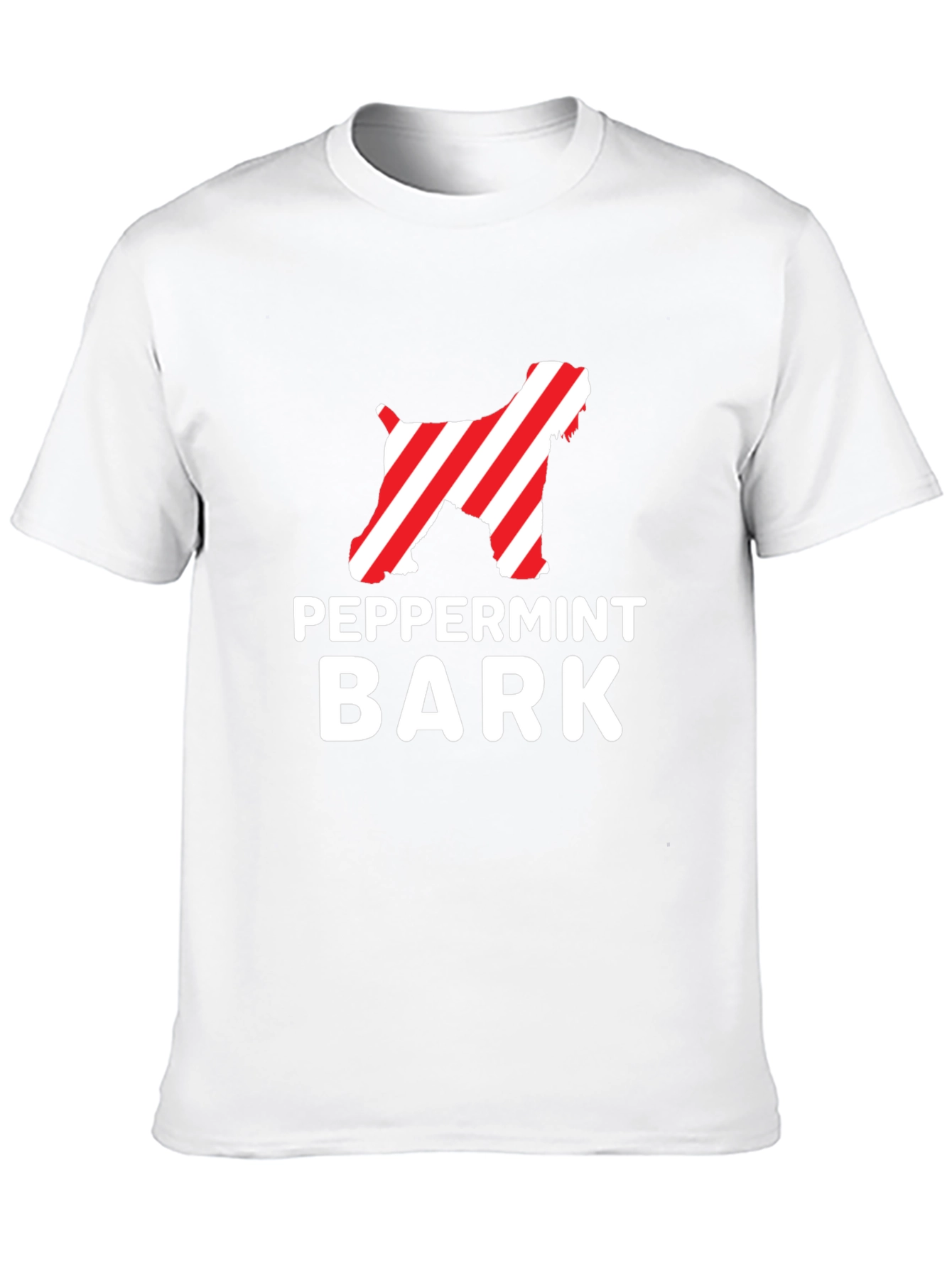 Peppermint Bark Dog T-Shirt - Festive Holiday Apparel