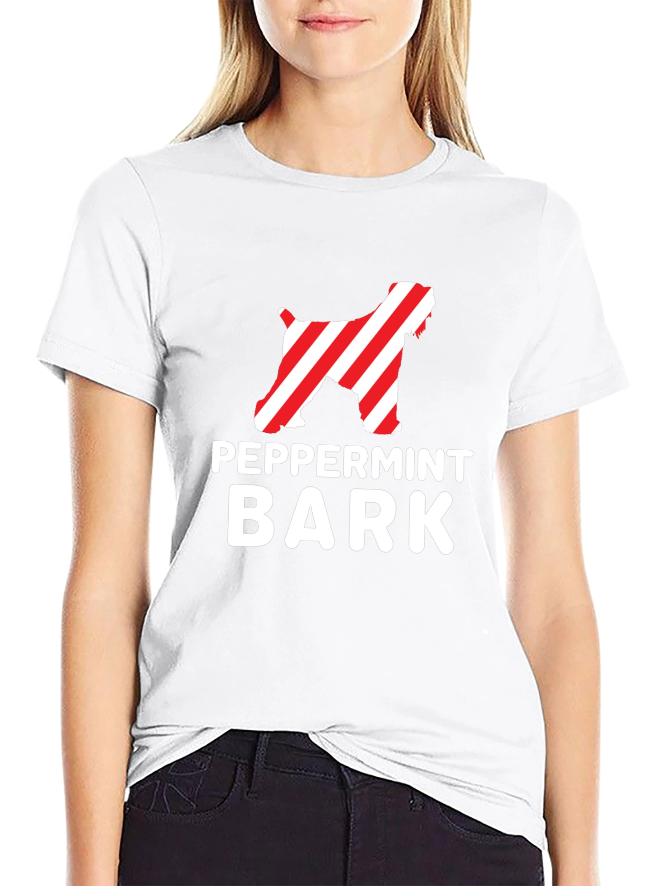 Peppermint Bark Dog T-Shirt - Festive Holiday Apparel
