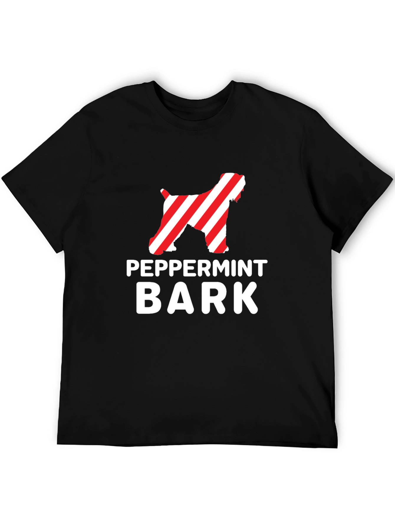 Peppermint Bark Dog T-Shirt - Festive Holiday Apparel