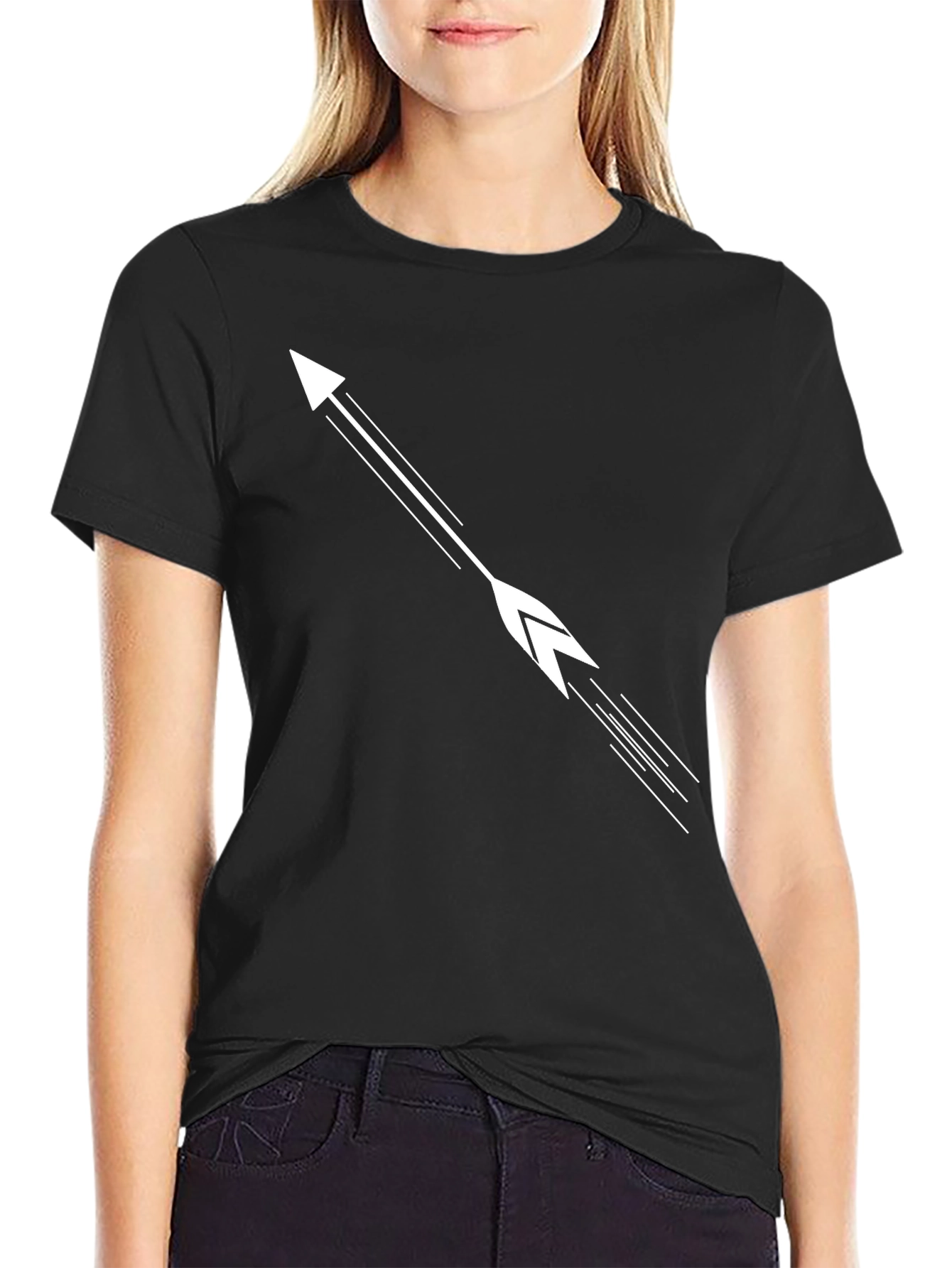 Mens Black Arrow Graphic Tee - Stylish Casual Wear