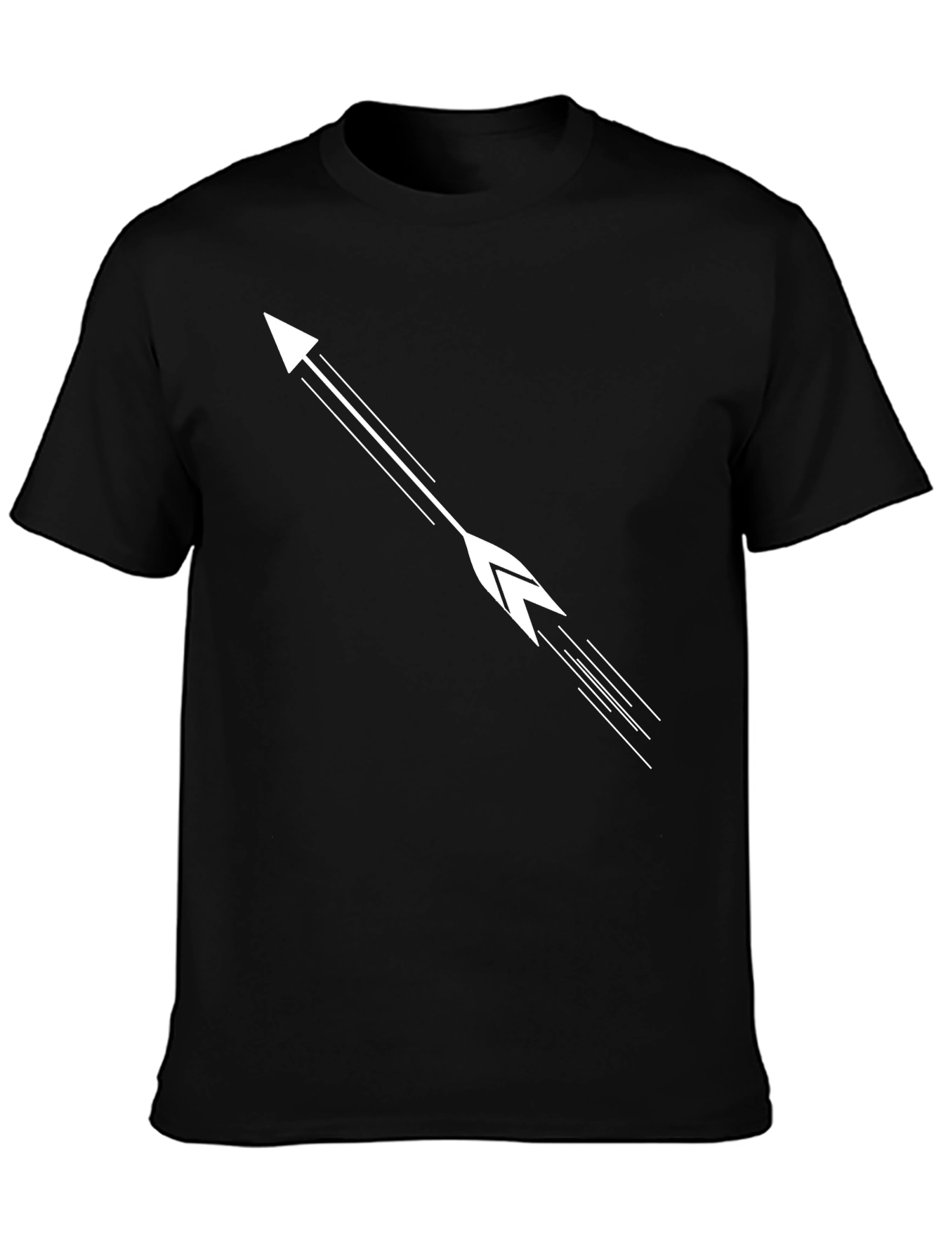 Mens Black Arrow Graphic Tee - Stylish Casual Wear
