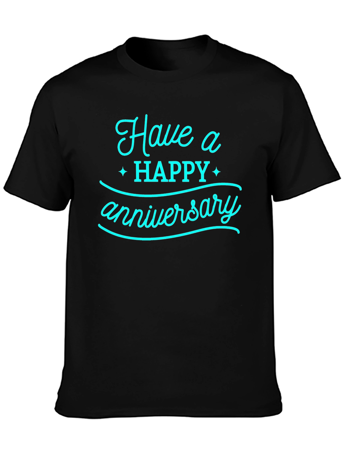 Happy Anniversary Graphic Tee - Black