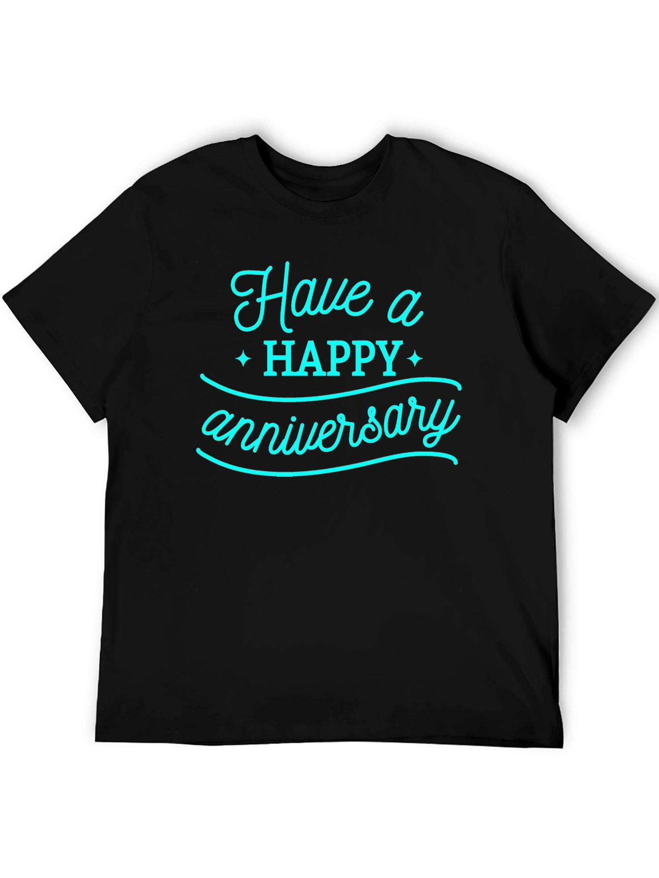 Happy Anniversary Graphic Tee - Black
