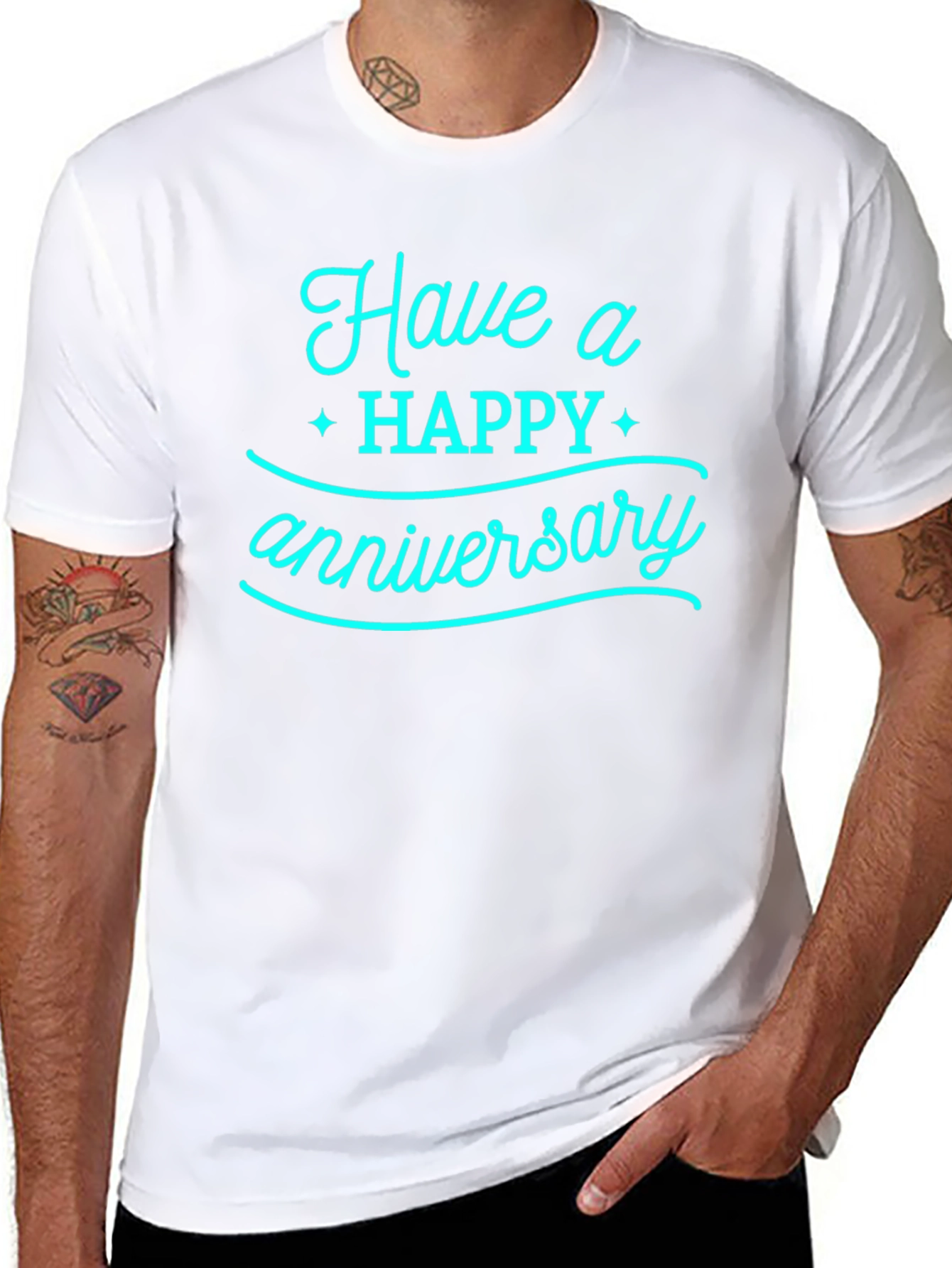 Happy Anniversary Graphic Tee - Black