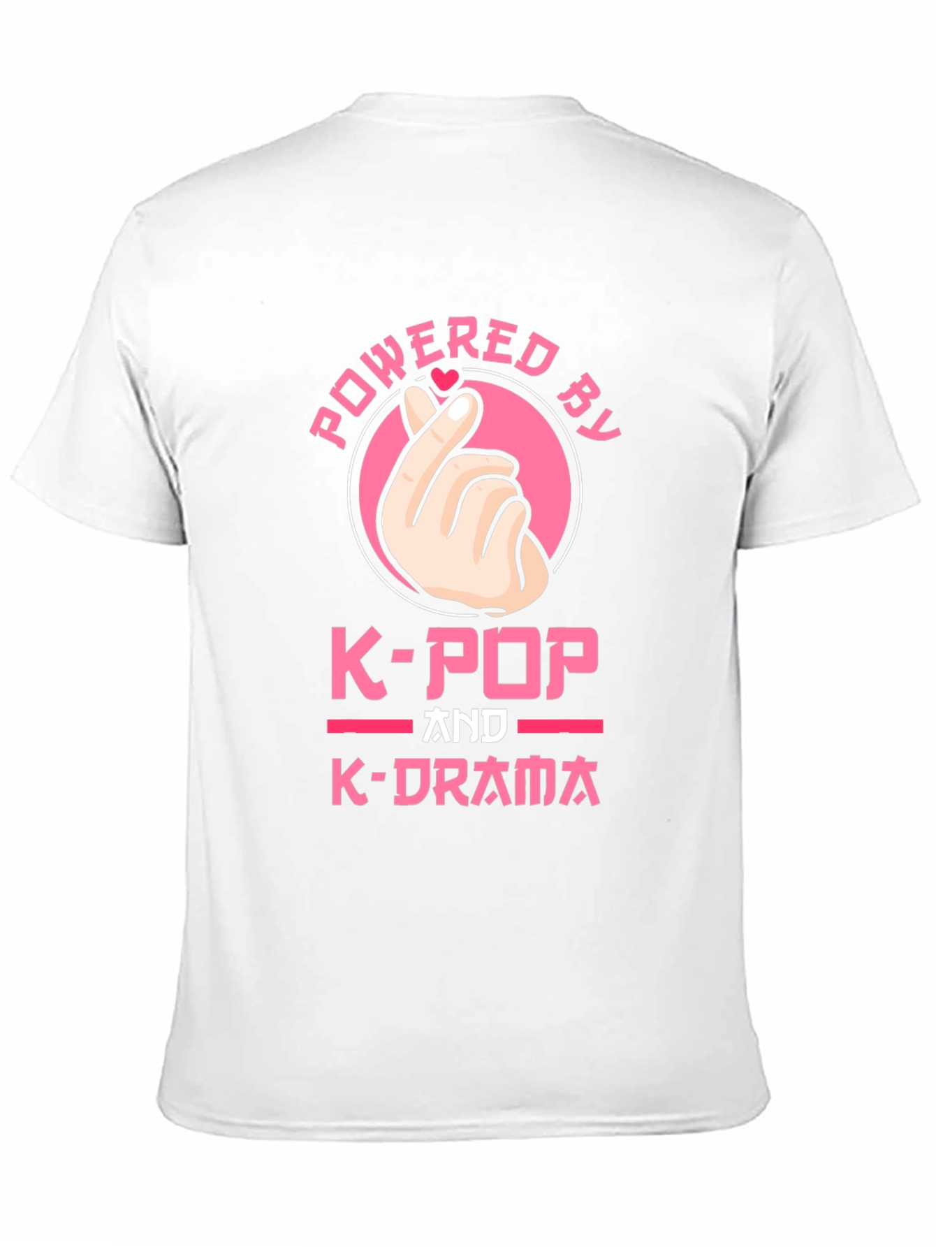 Powered by K-Pop and K-Drama Black T-Shirt