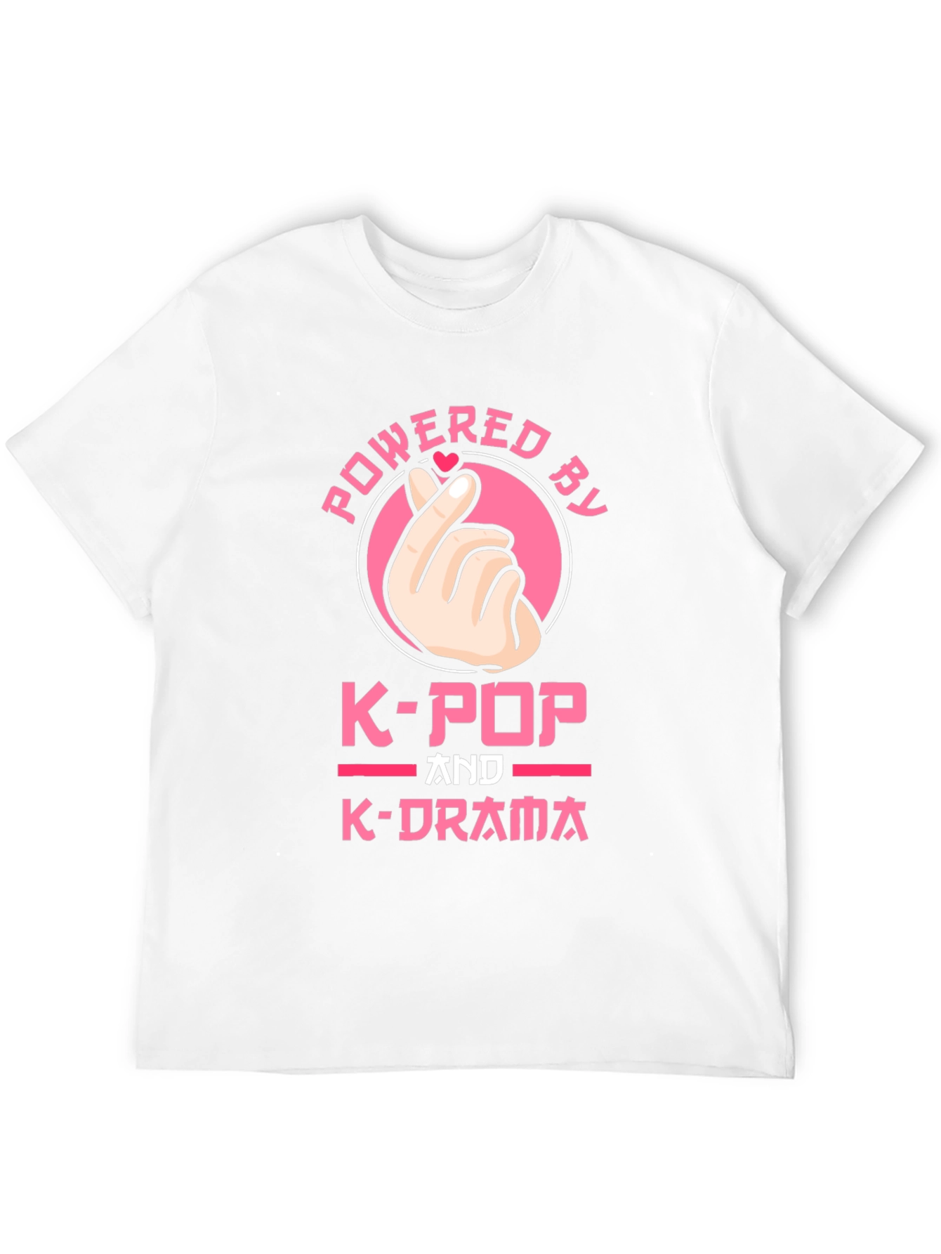 Powered by K-Pop and K-Drama Black T-Shirt