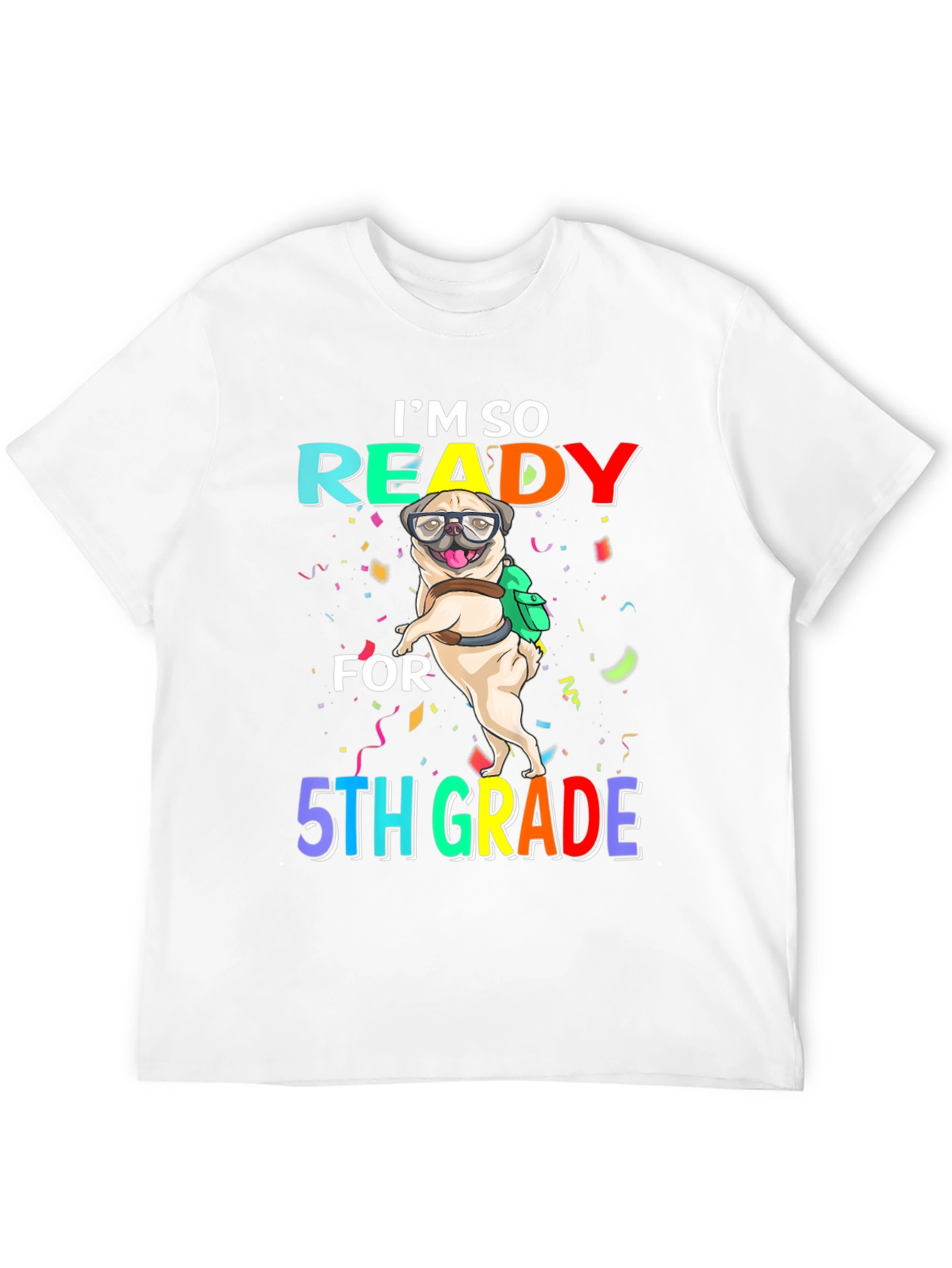 Ready for 5th Grade Pug T-Shirt