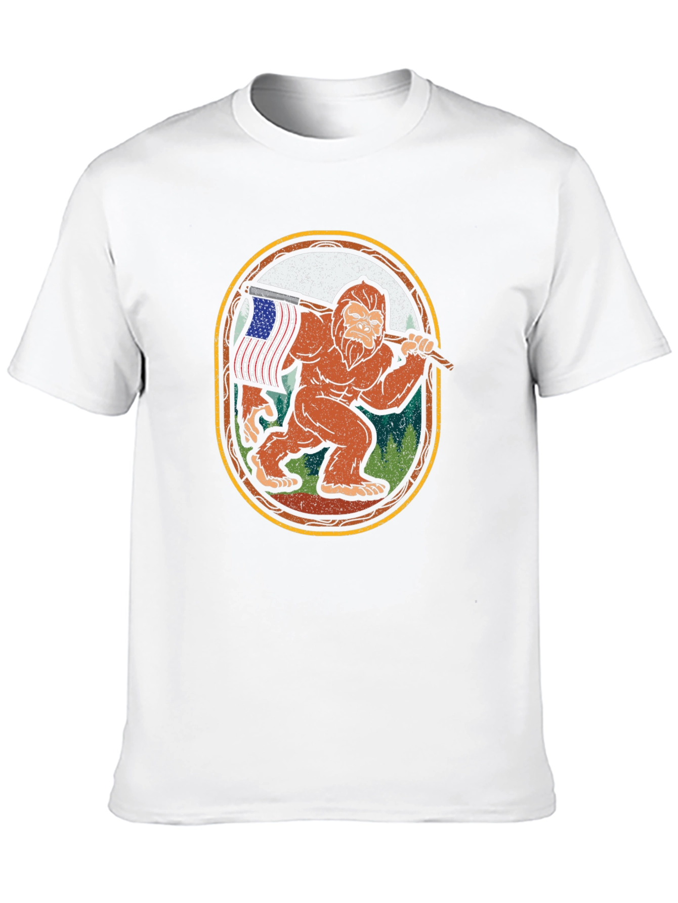 Bigfoot American Flag T-Shirt