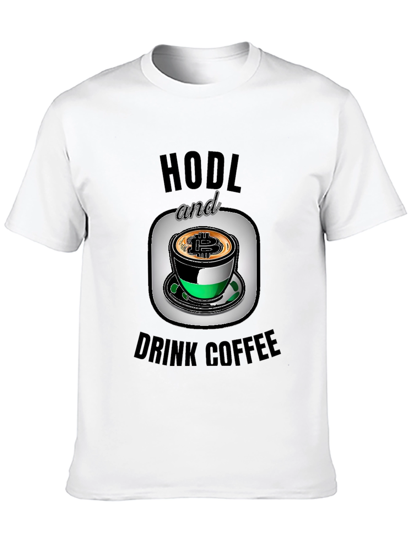 HODL and Drink Coffee Bitcoin Black T-Shirt