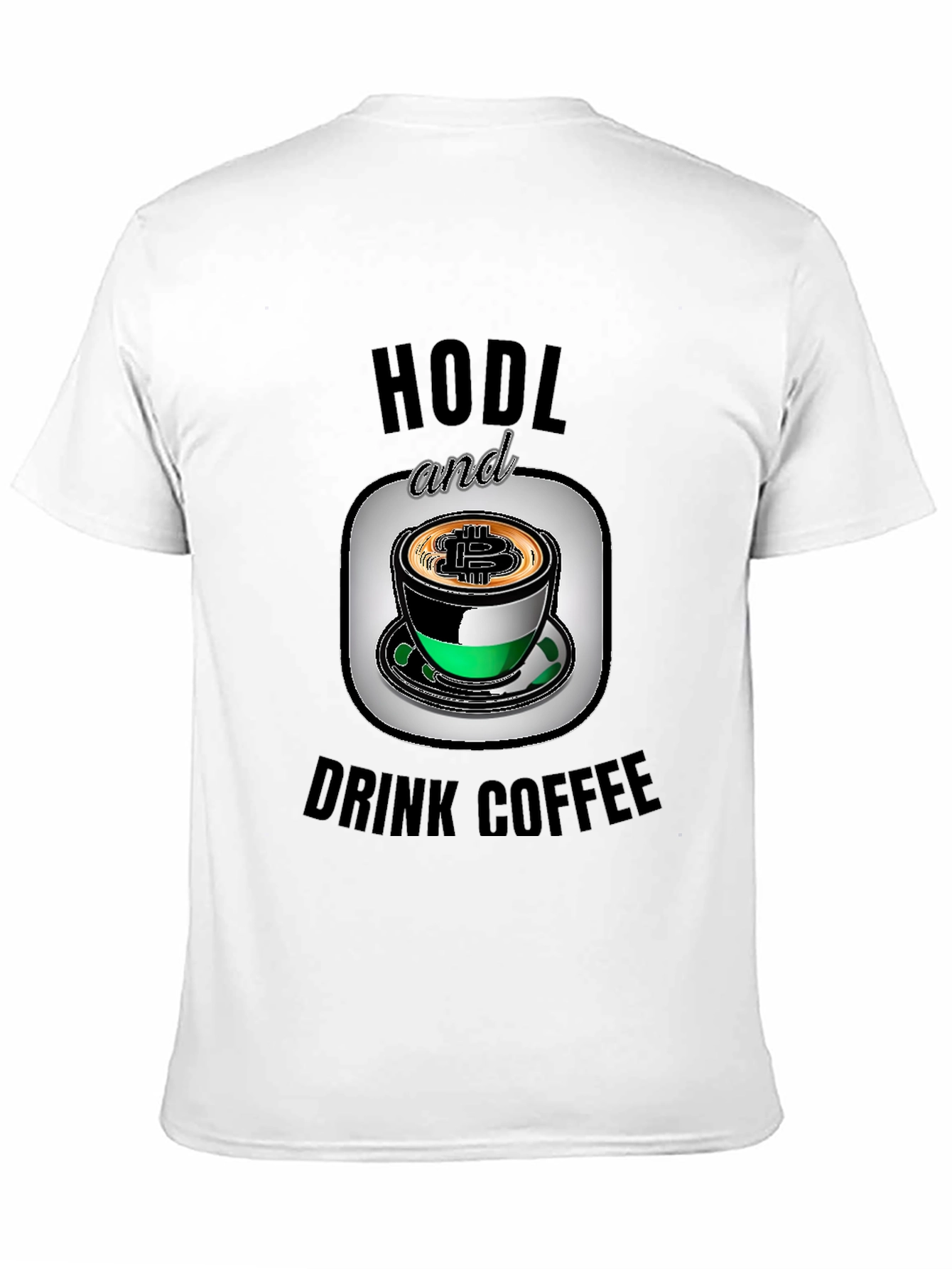 HODL and Drink Coffee Bitcoin Black T-Shirt