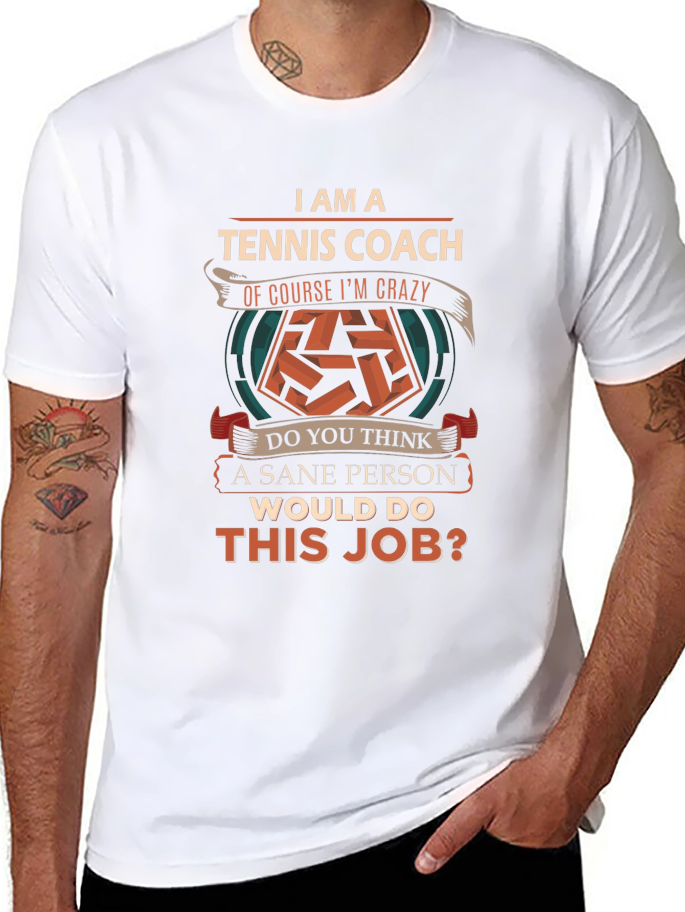 Tennis Coach T-Shirt - Crazy Tennis Lover Gift