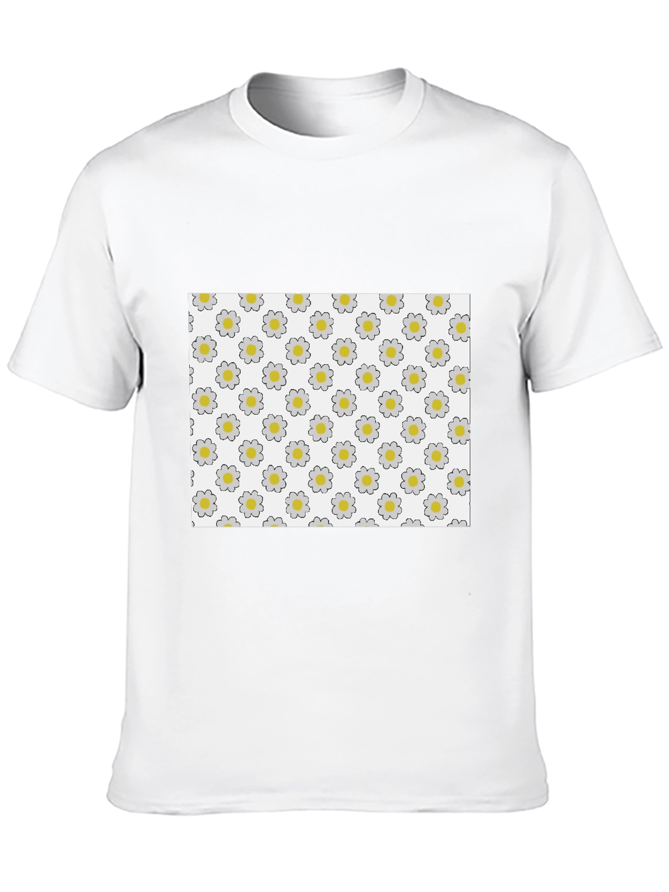 Daisy Pattern T-Shirt - Unique Floral Design