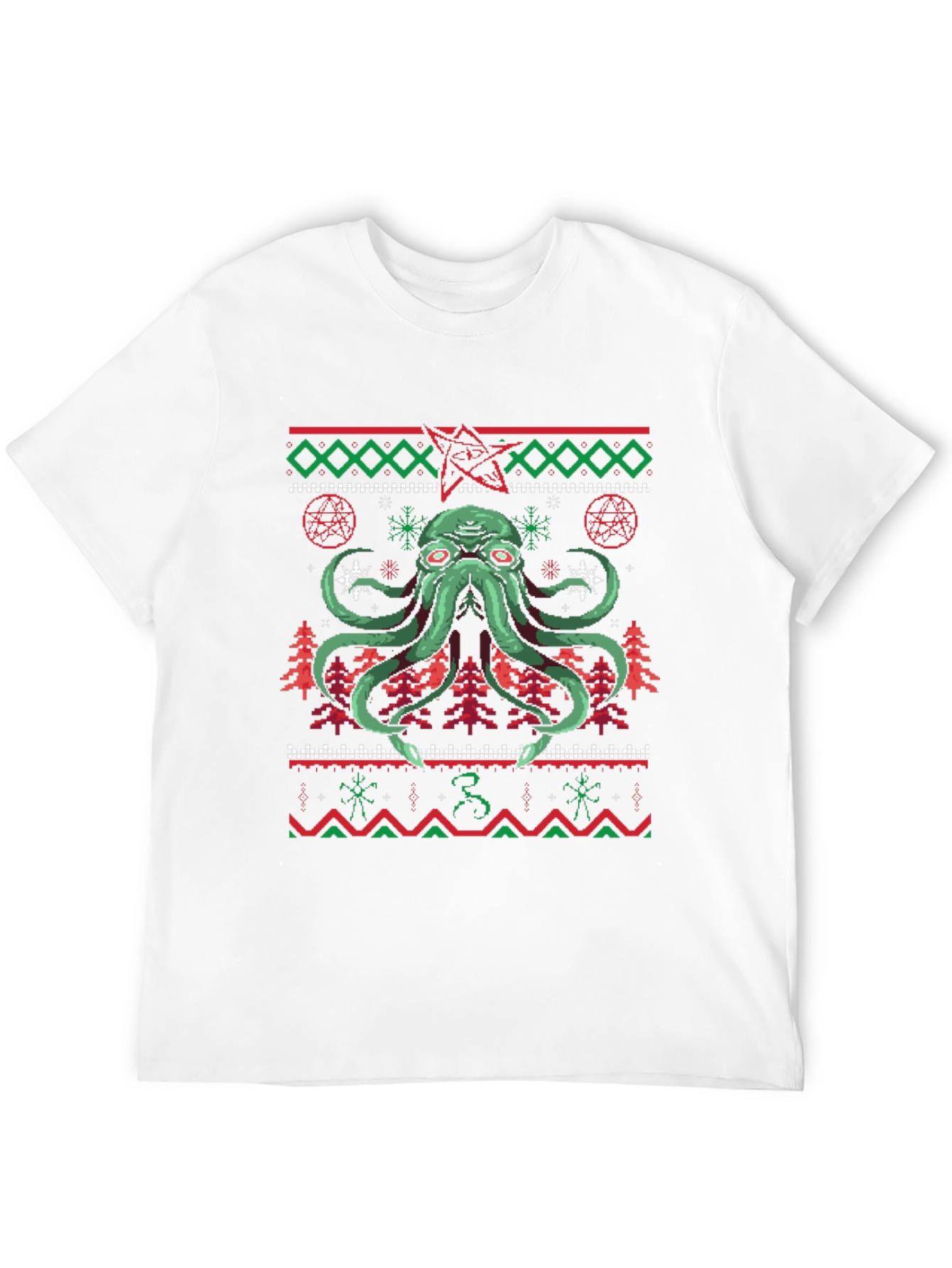 Cthulhu Christmas T-Shirt Ugly Sweater Style