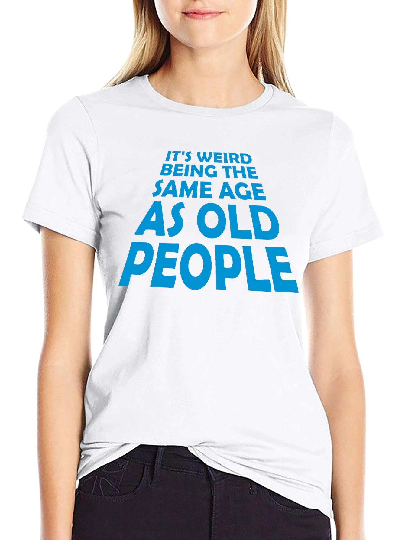 Funny Old People Graphic Tee - Black Cotton T-Shirt