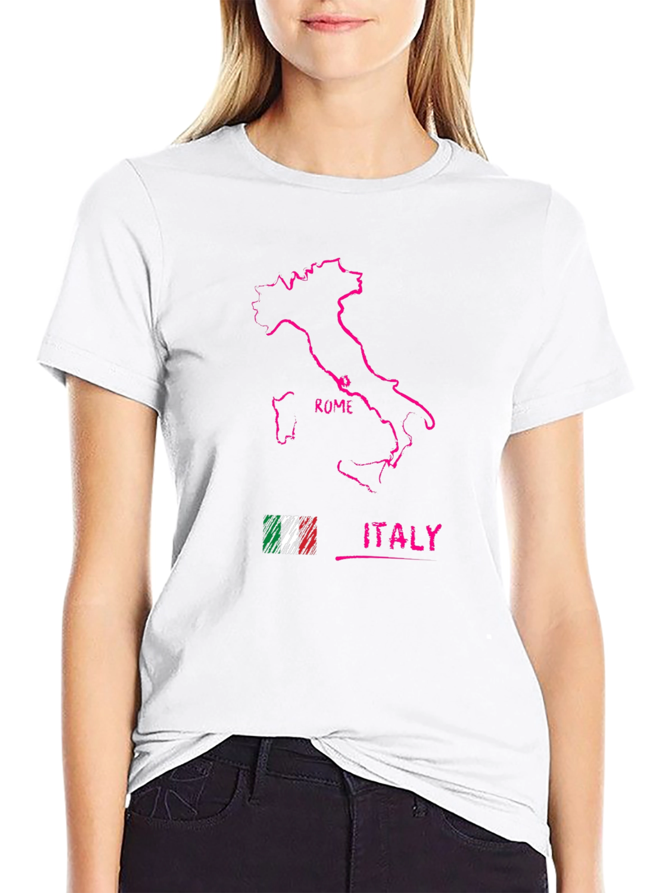 Italy Rome Map Graphic T-Shirt