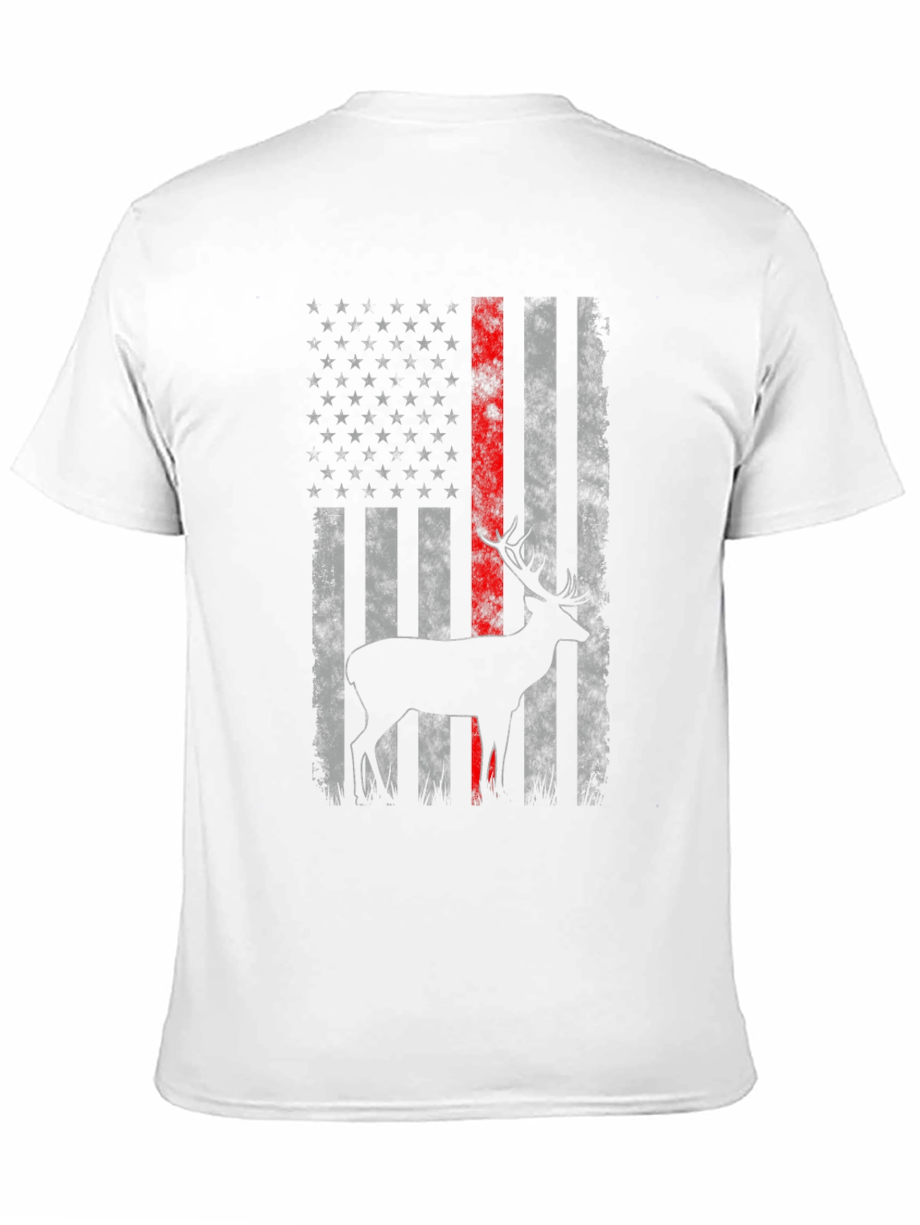 Deer American Flag Graphic T-Shirt