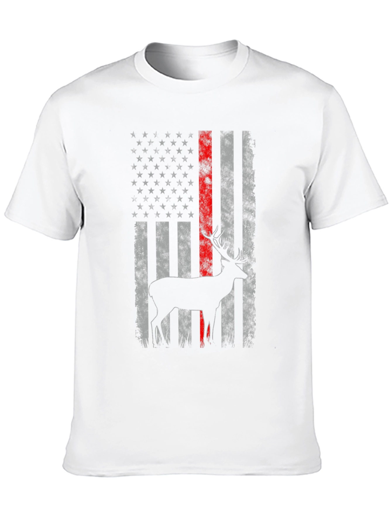 Deer American Flag Graphic T-Shirt