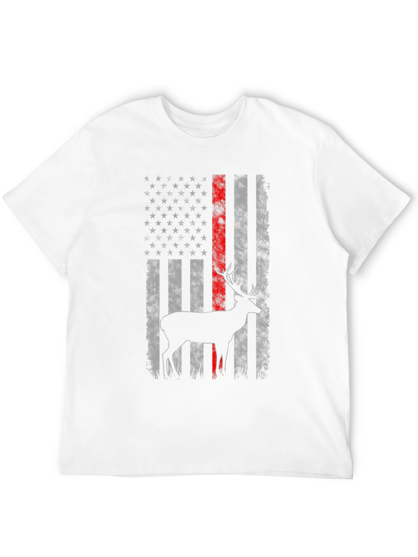 Deer American Flag Graphic T-Shirt