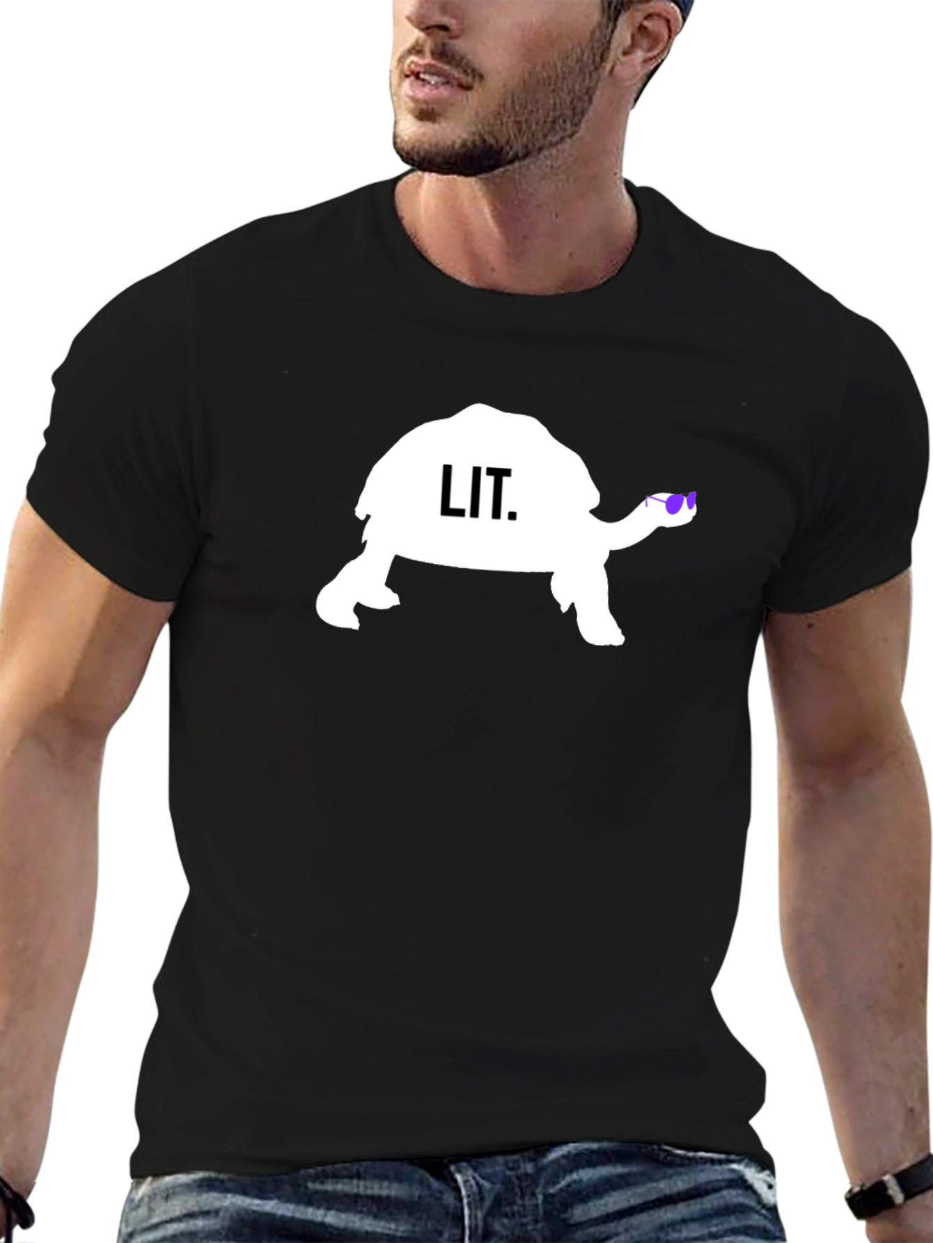 Cool Turtle Lit T-Shirt - Black