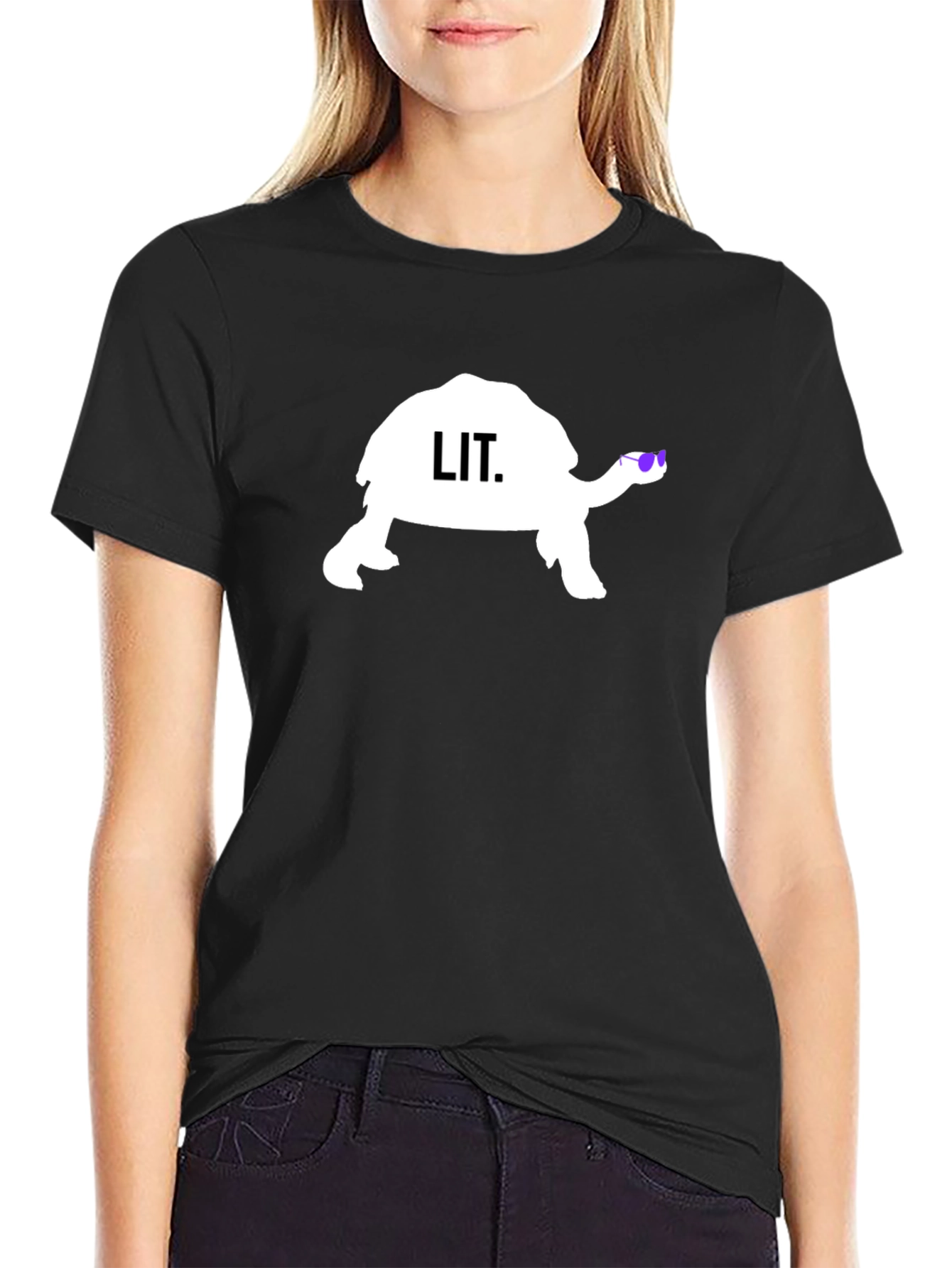 Cool Turtle Lit T-Shirt - Black