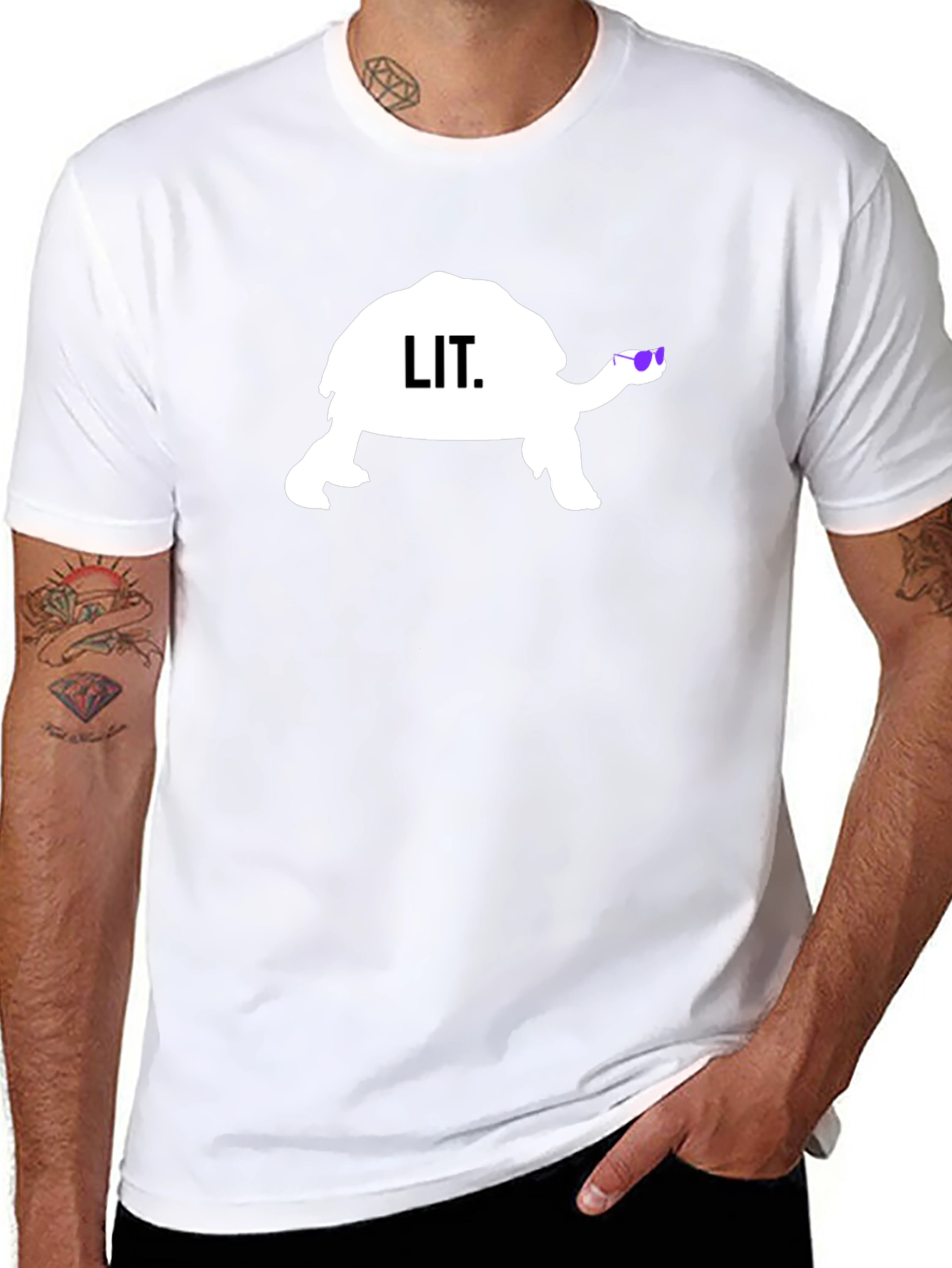 Cool Turtle Lit T-Shirt - Black