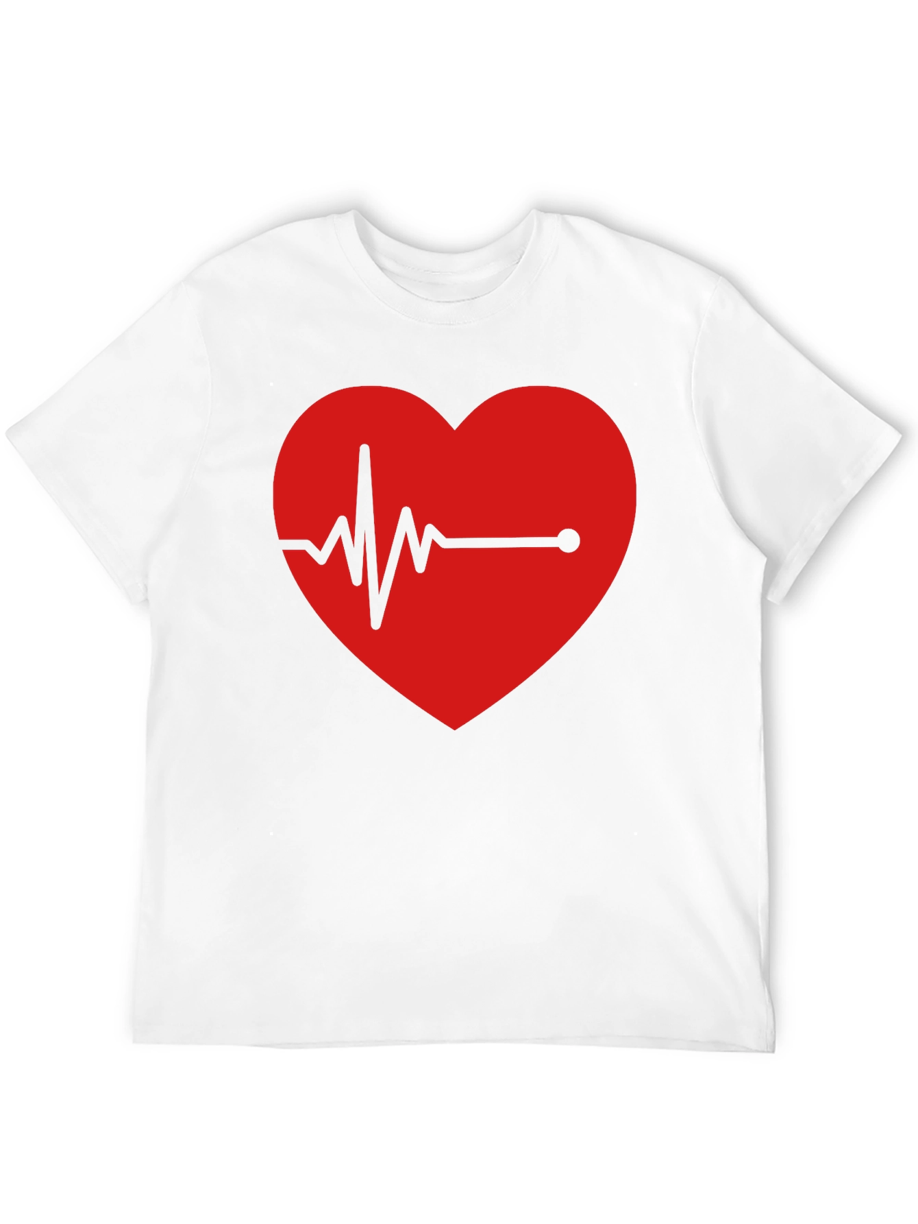 Heartbeat Graphic Tee - Black Cotton Blend