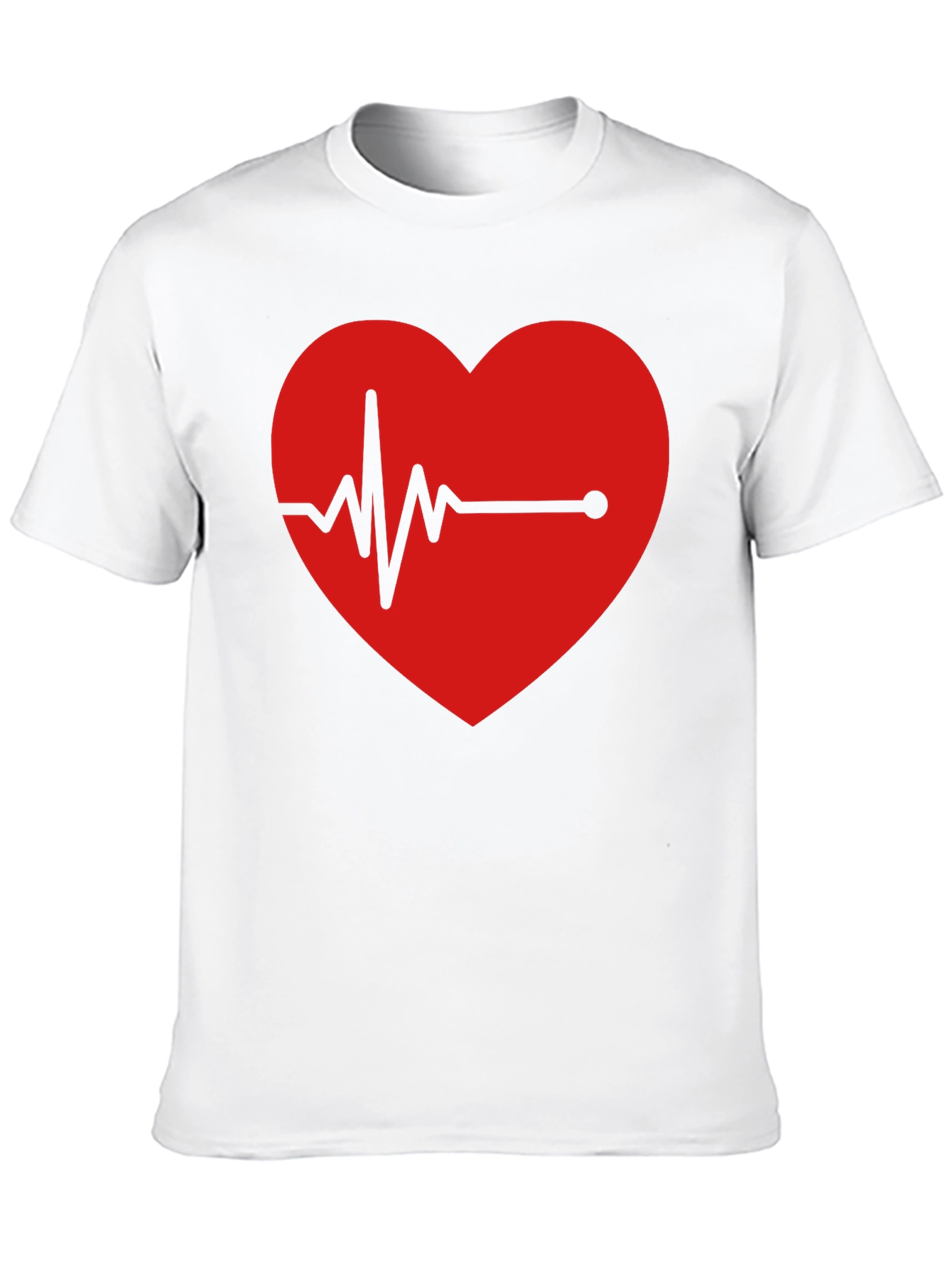 Heartbeat Graphic Tee - Black Cotton Blend
