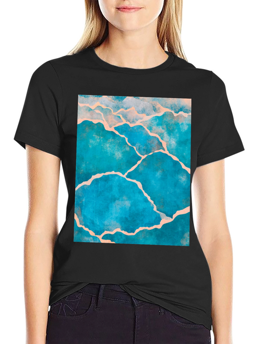 Kintsugi Style Graphic Tee - Black