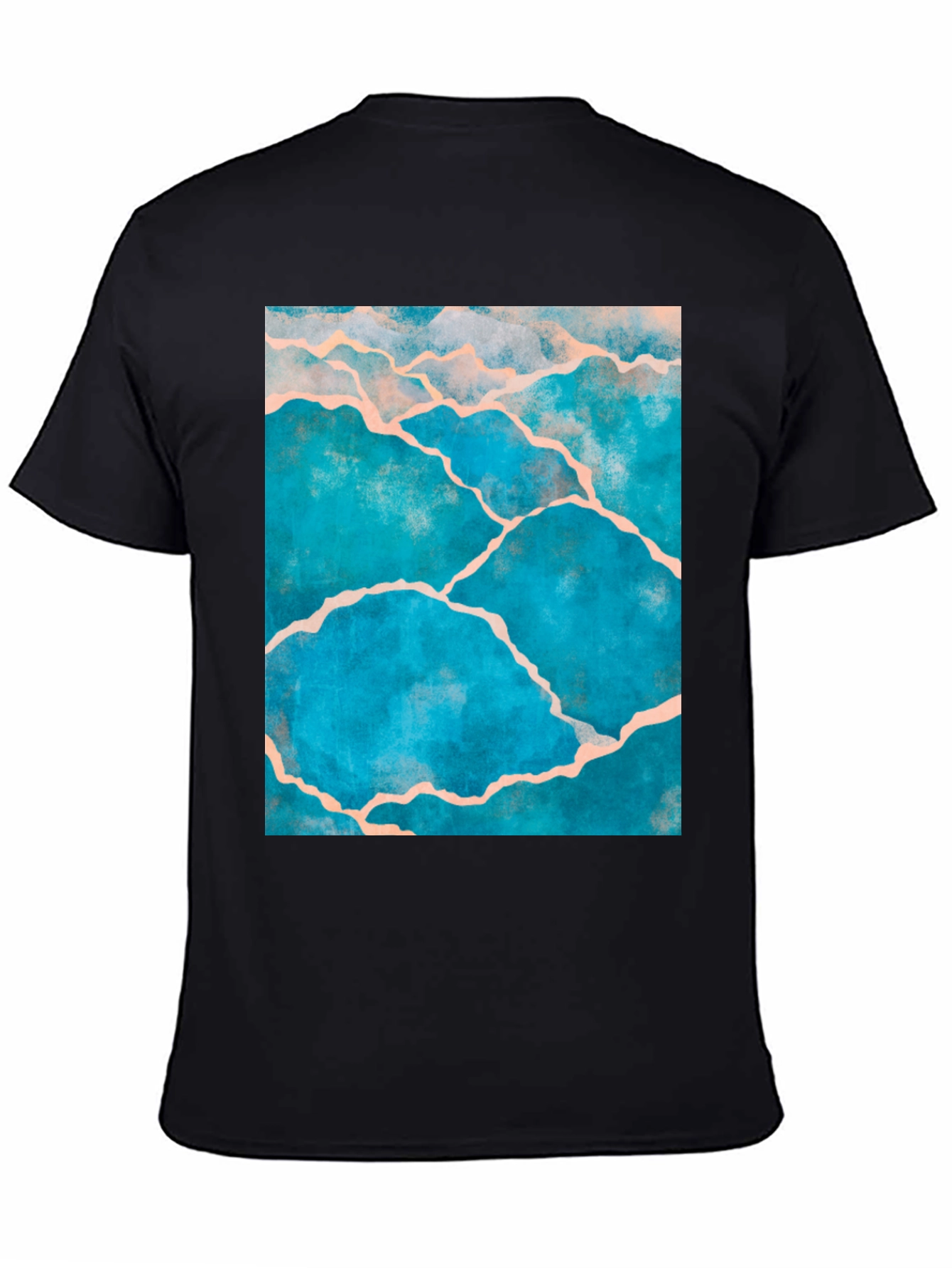 Kintsugi Style Graphic Tee - Black
