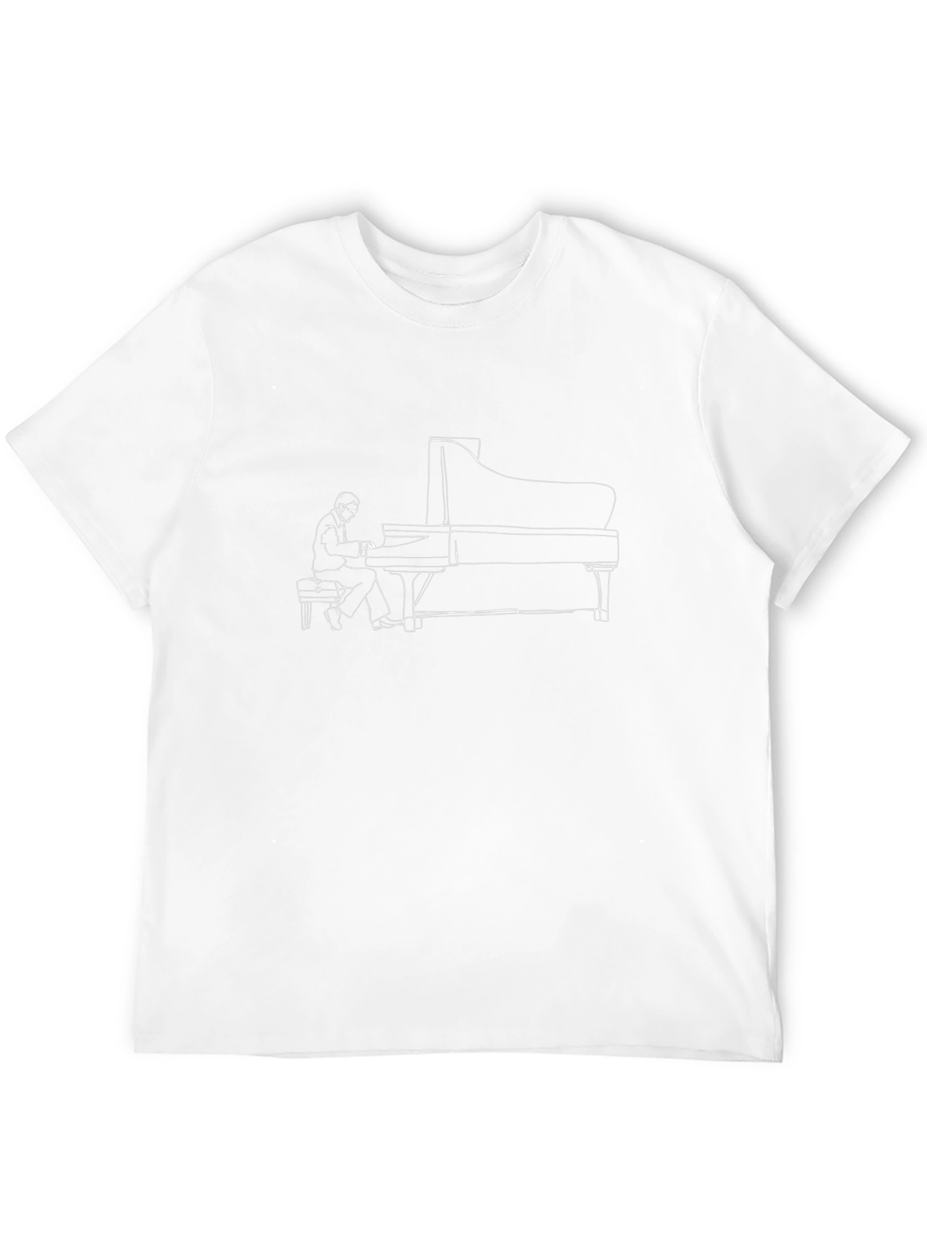 Piano Player Graphic Black T-Shirt