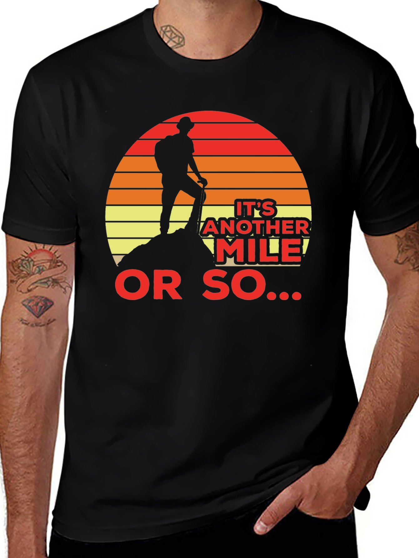 Hiker Silhouette T-Shirt - Another Mile Adventure Tee
