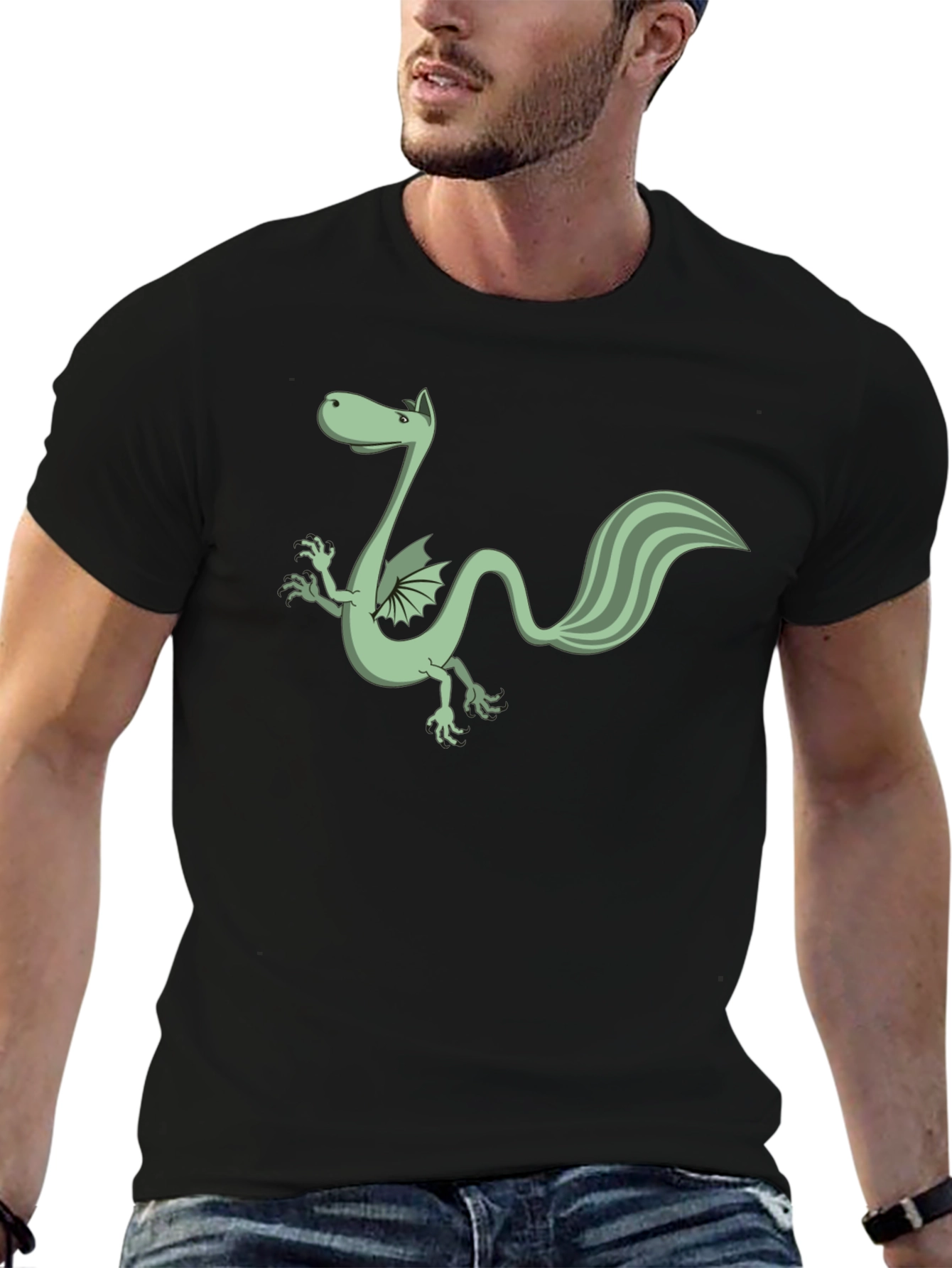 Dragon Graphic Black T-Shirt - Casual Style
