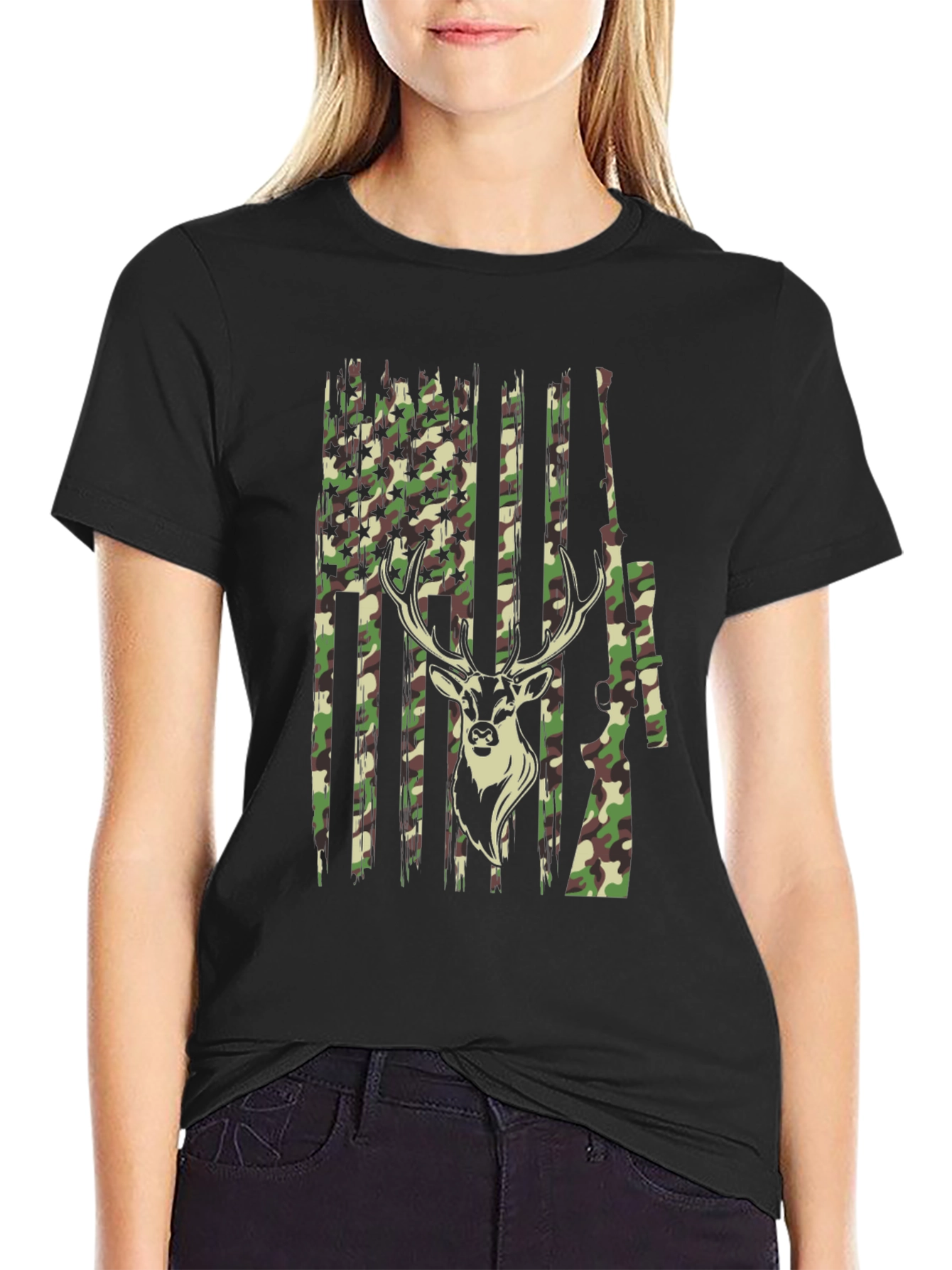 Camouflage Deer Hunting T-Shirt