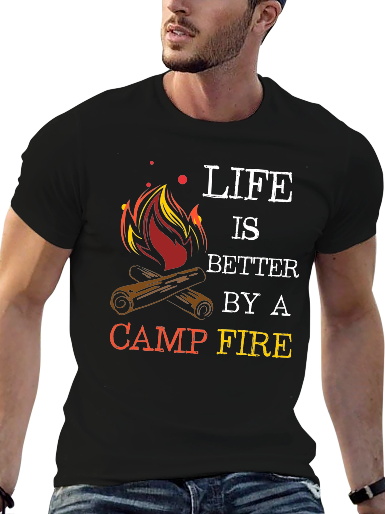 Life Is Better By A Camp Fire Graphic T-Shirt