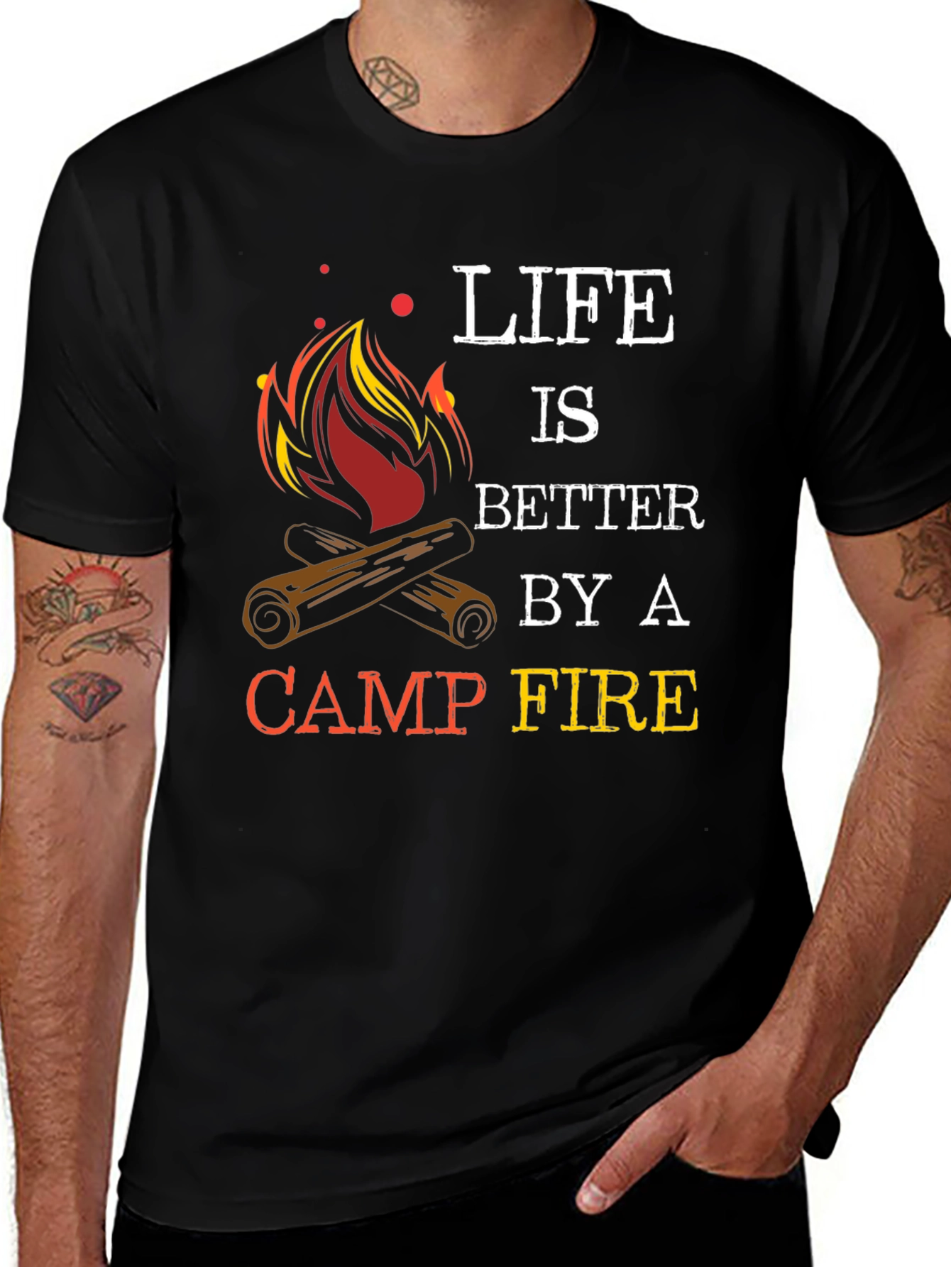 Life Is Better By A Camp Fire Graphic T-Shirt
