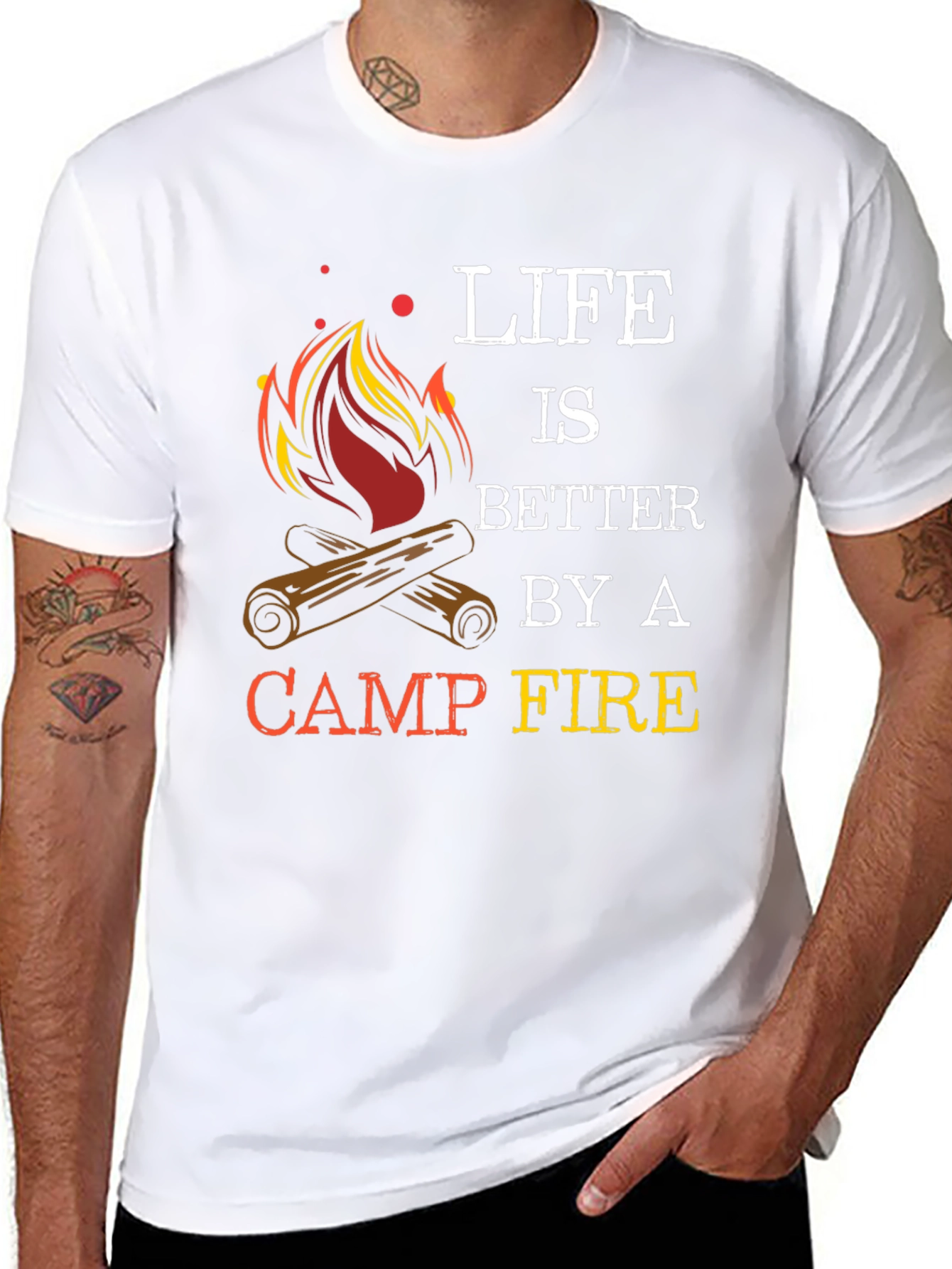 Life Is Better By A Camp Fire Graphic T-Shirt