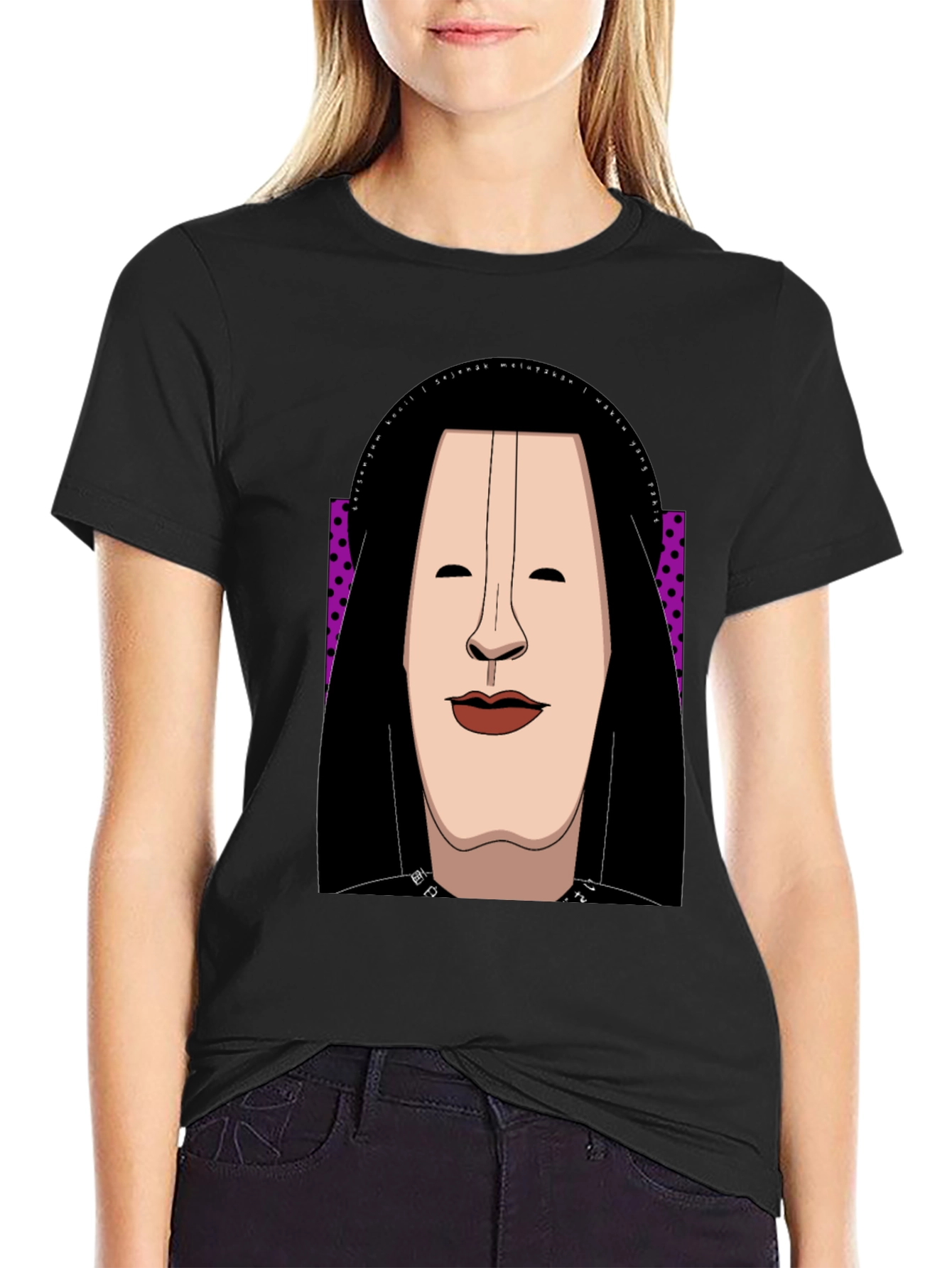 Abstract Face Graphic Tee - Unique Casual Style