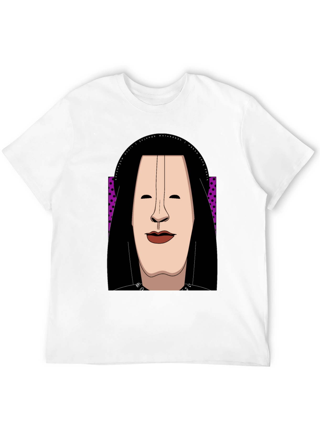 Abstract Face Graphic Tee - Unique Casual Style