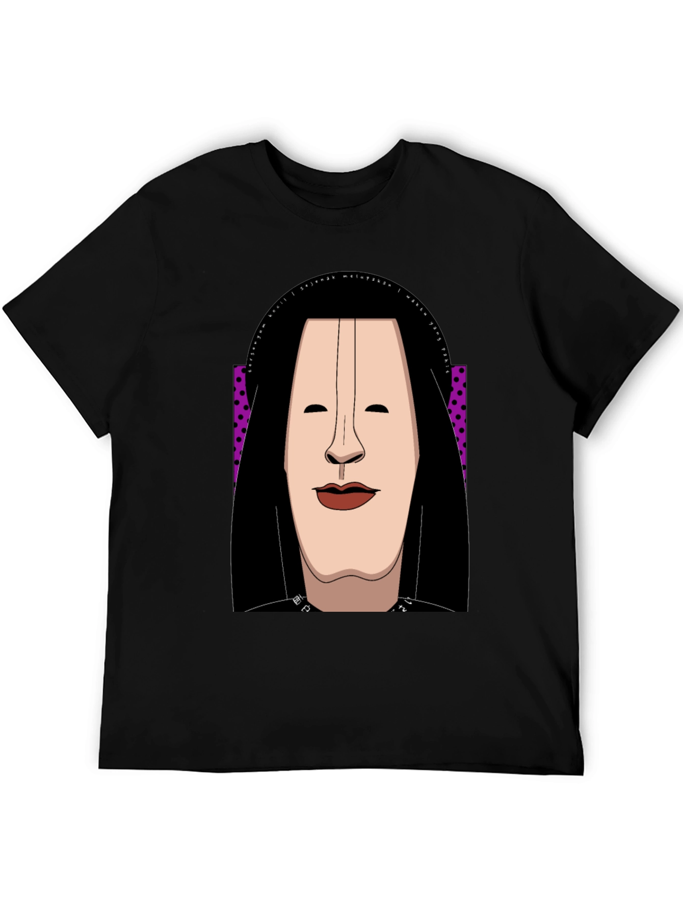 Abstract Face Graphic Tee - Unique Casual Style