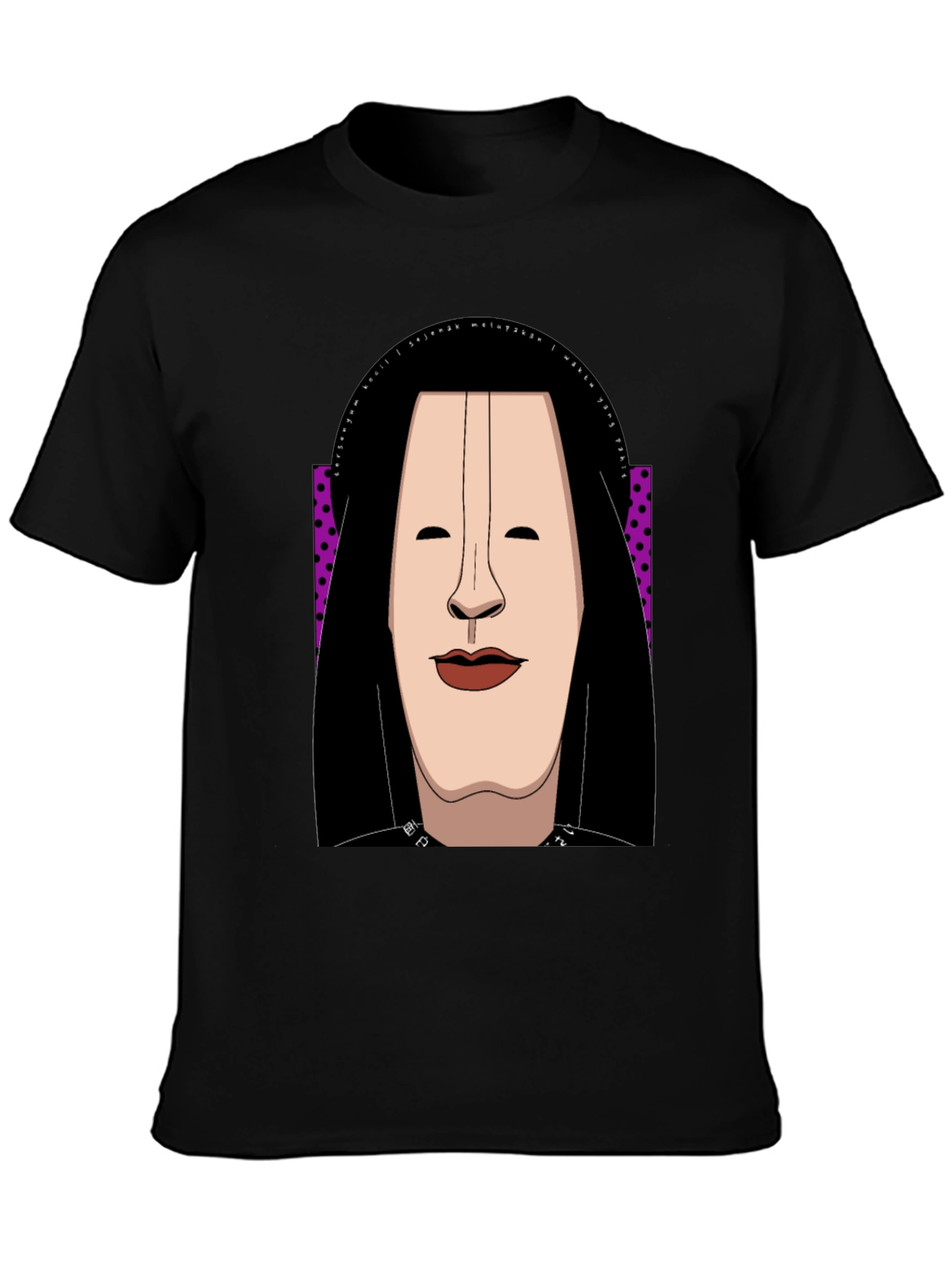Abstract Face Graphic Tee - Unique Casual Style