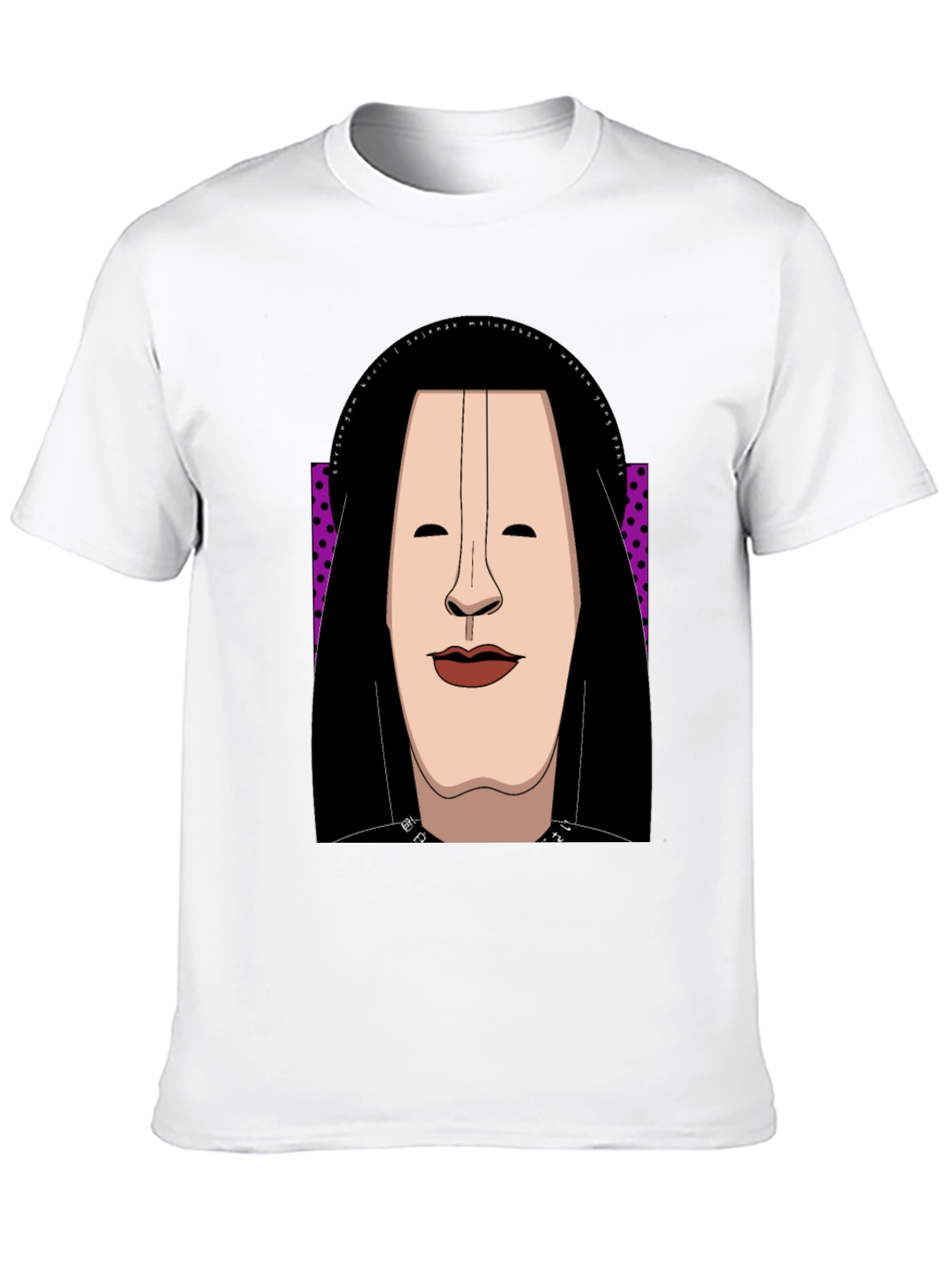 Abstract Face Graphic Tee - Unique Casual Style