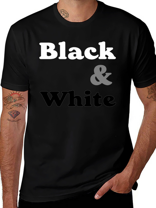 Black & White Graphic Tee - Classic Style