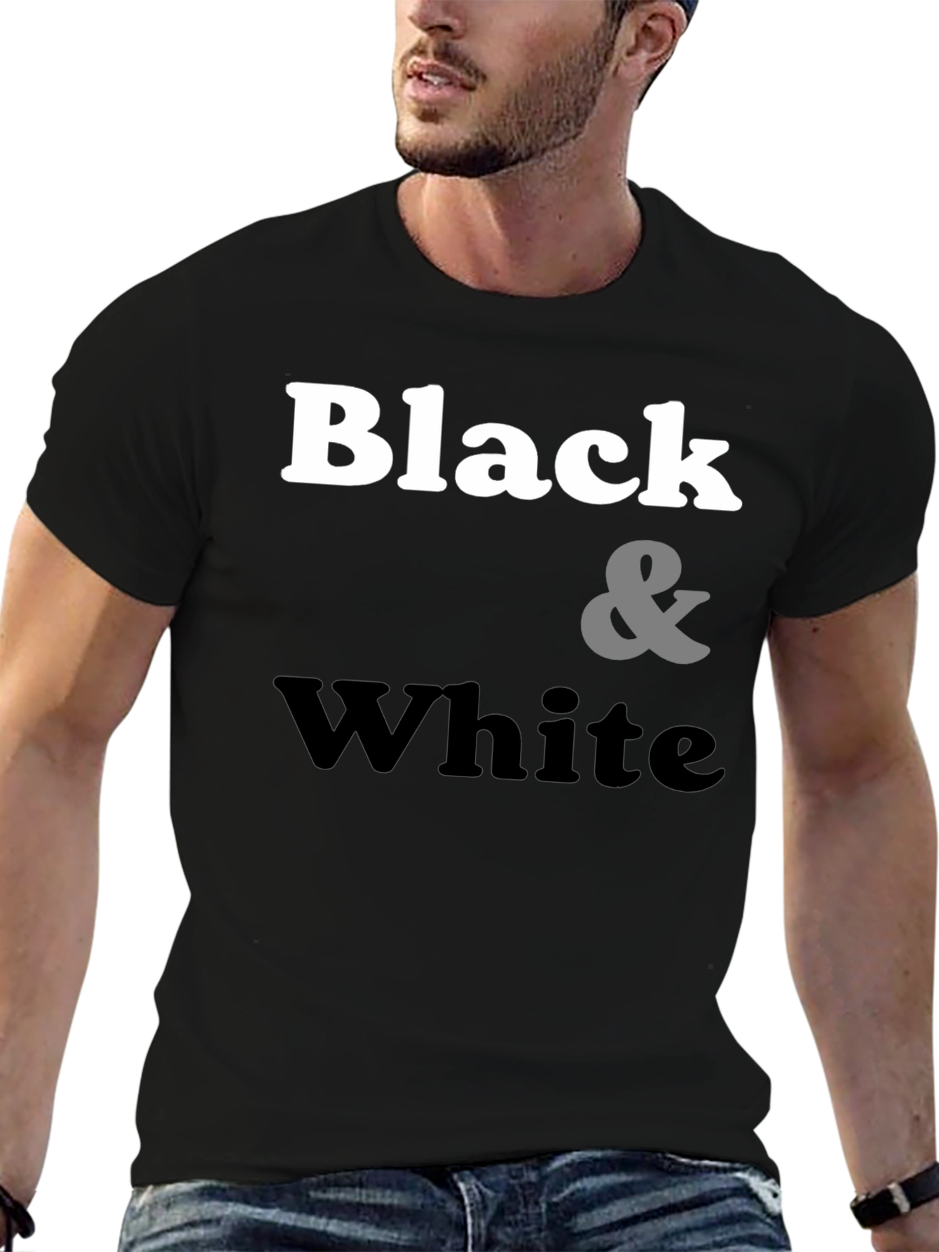 Black & White Graphic Tee - Classic Style
