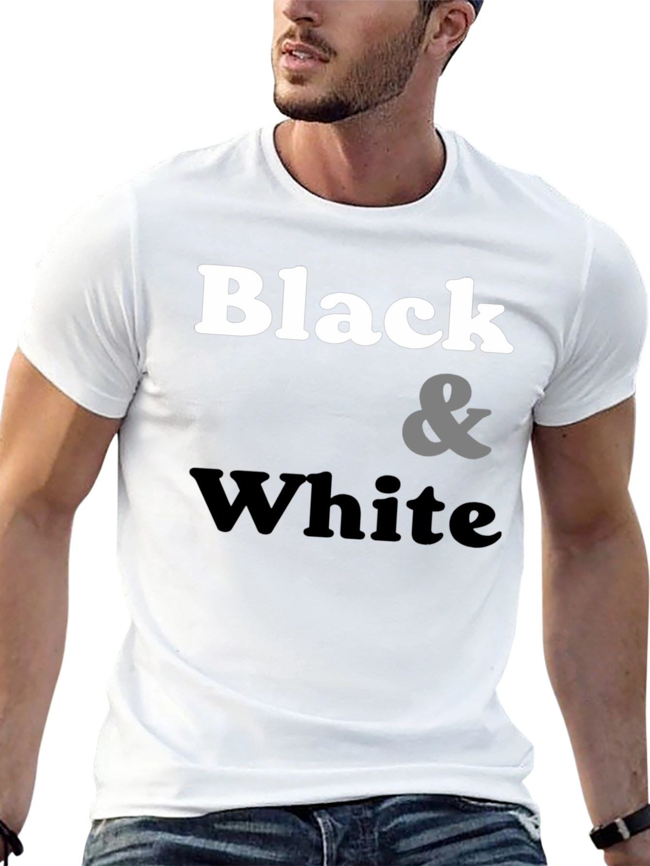 Black & White Graphic Tee - Classic Style