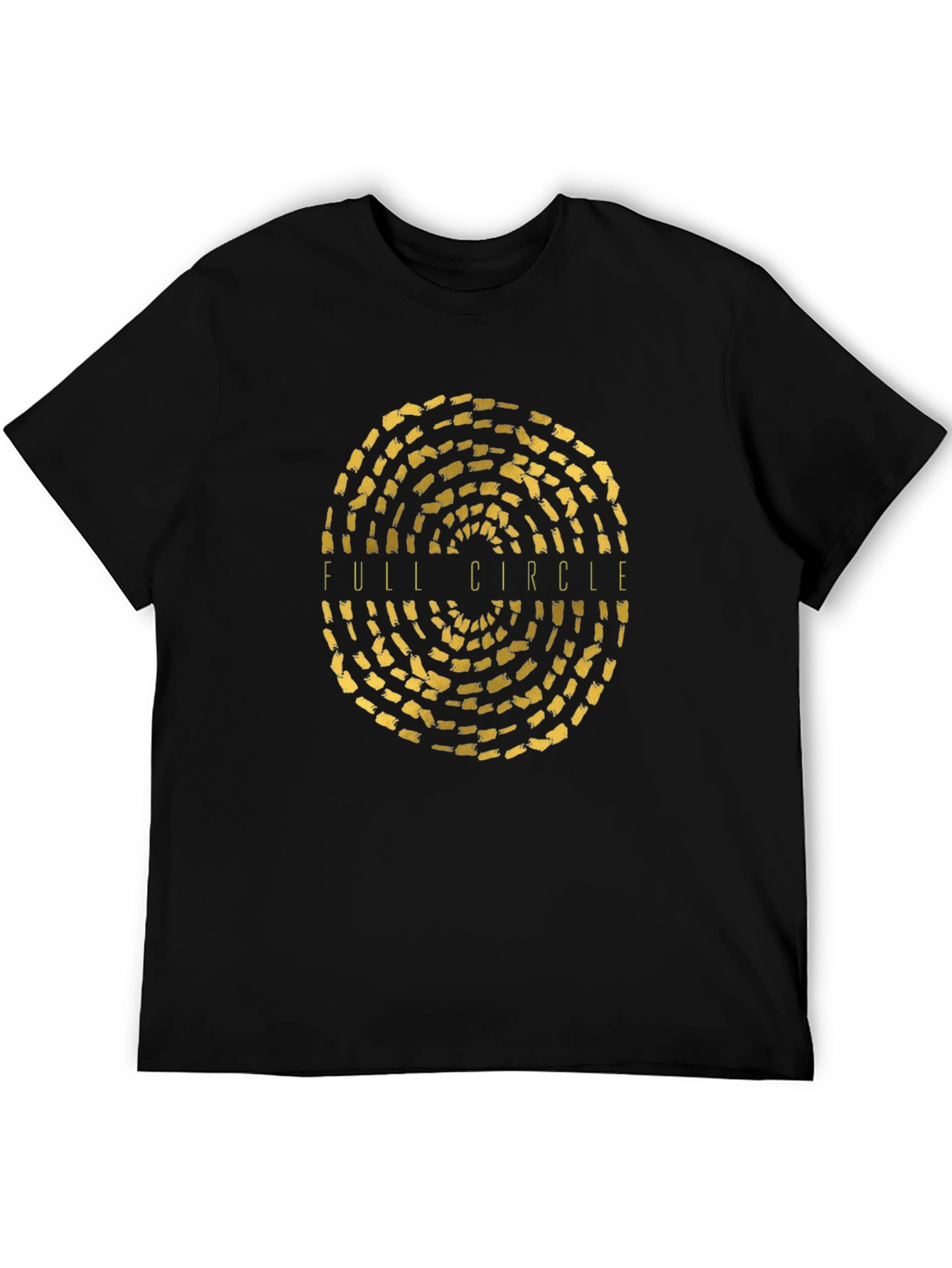 Full Circle Graphic Tee - Stylish Black Cotton T-Shirt