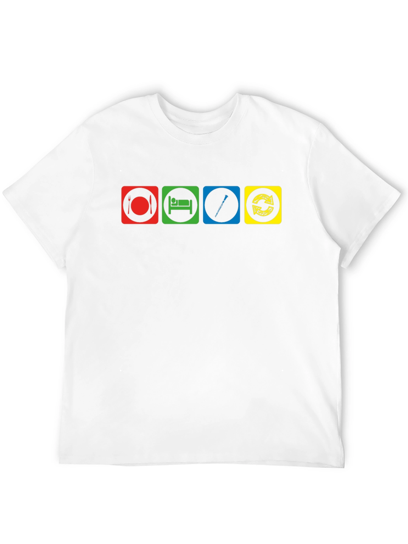 Eat Sleep Flute Repeat Black T-Shirt
